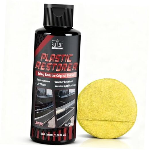 Plastic Restorer for Cars, Black Trim Restorer for Faded Plastic, Vinyl &