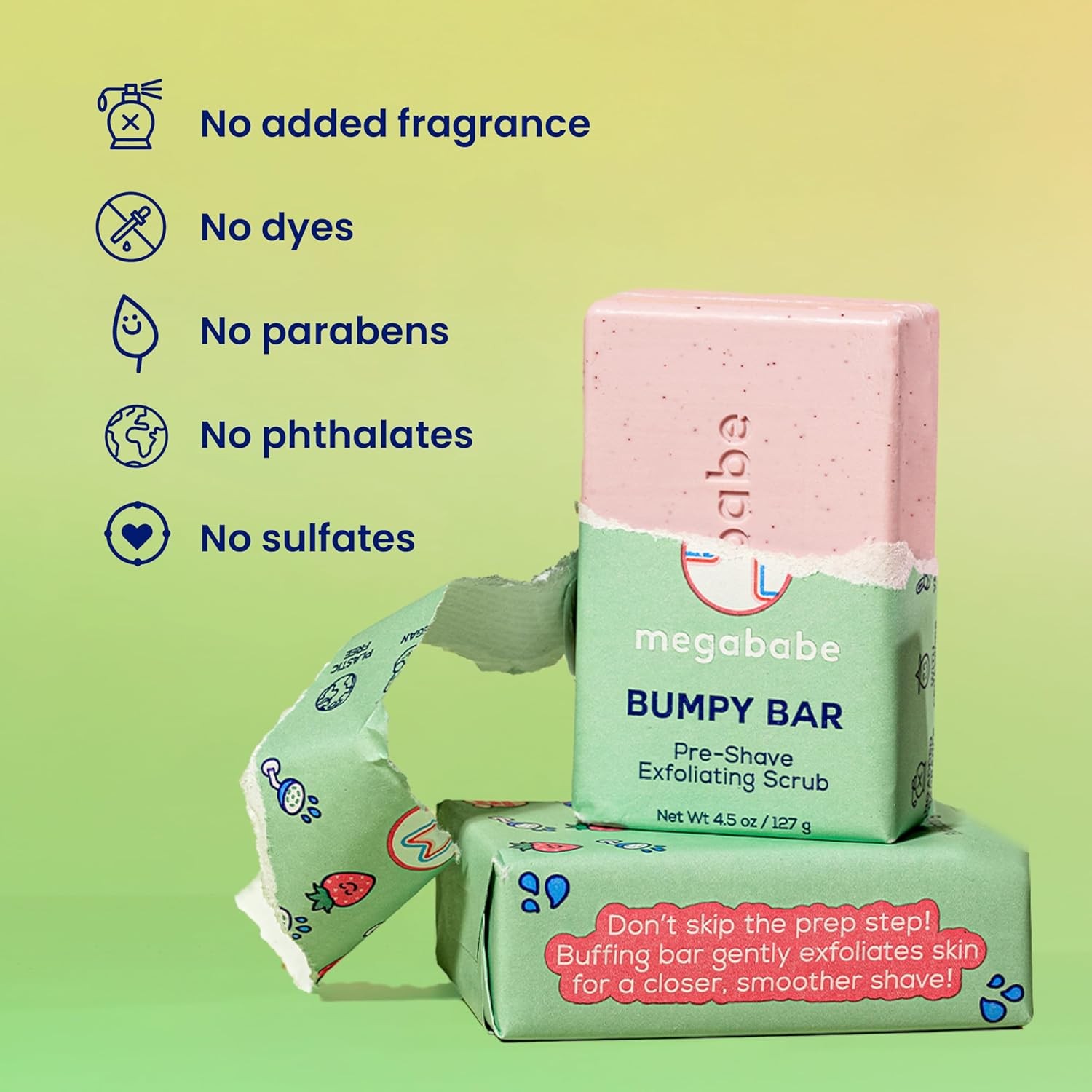 Bumpy Bar | Pre-Shave Exfoliating Scrub | with Shea Butter,