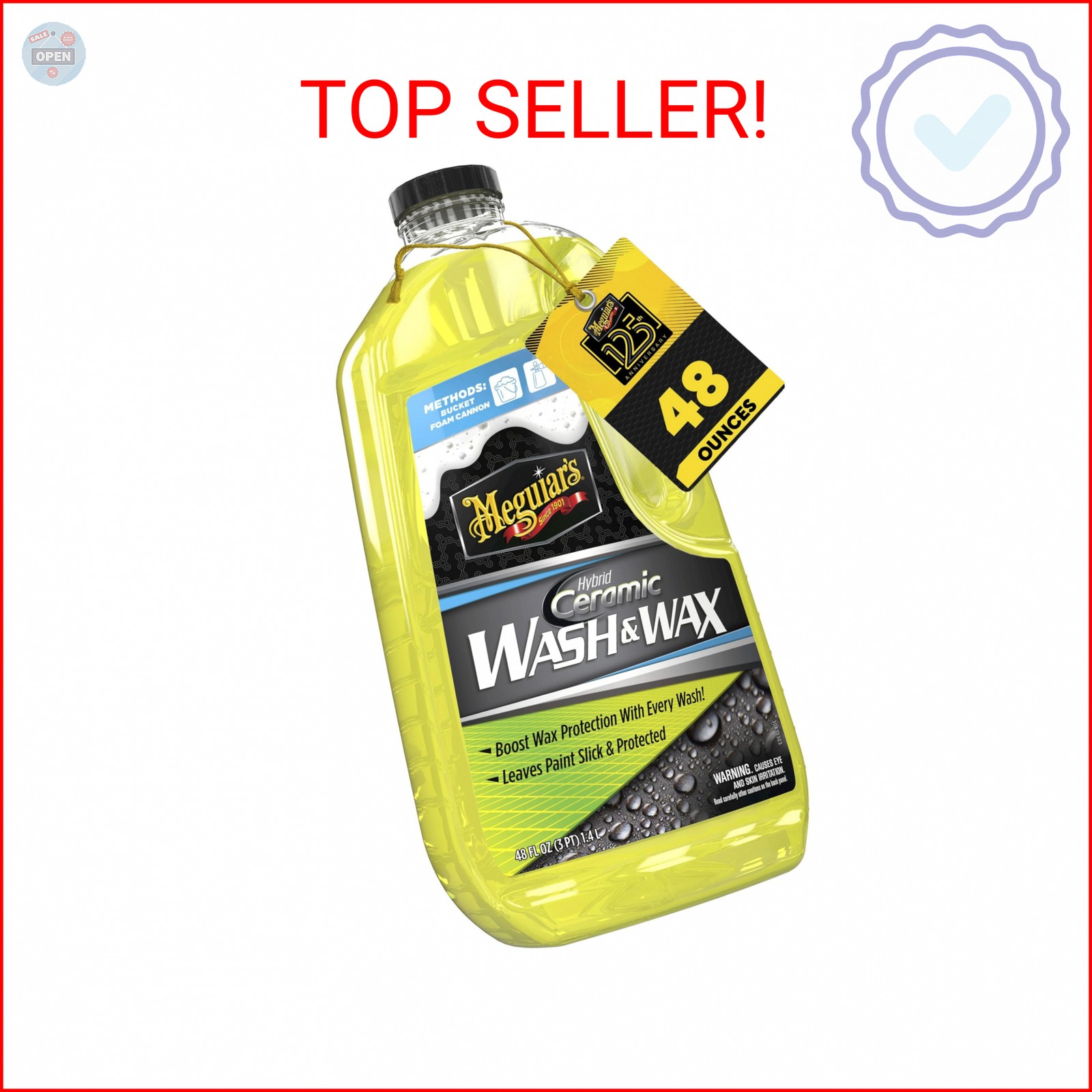 Meguiar’s Hybrid Ceramic Wash & Wax – Sophisticated Car Wash Gently Cleans and A