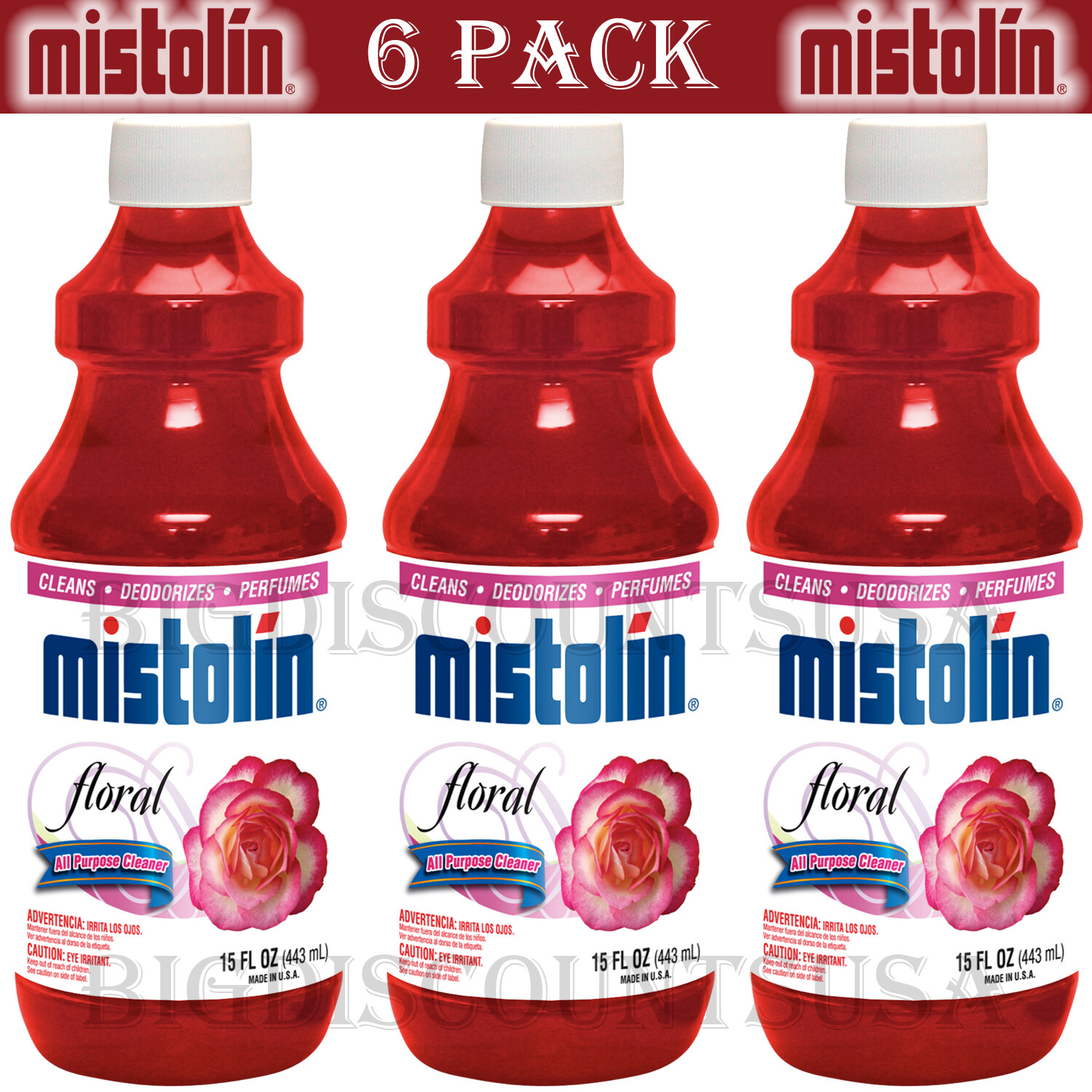 Mistolin All Purpose Cleaning Solution Floral 15 fl oz (6 PACK)