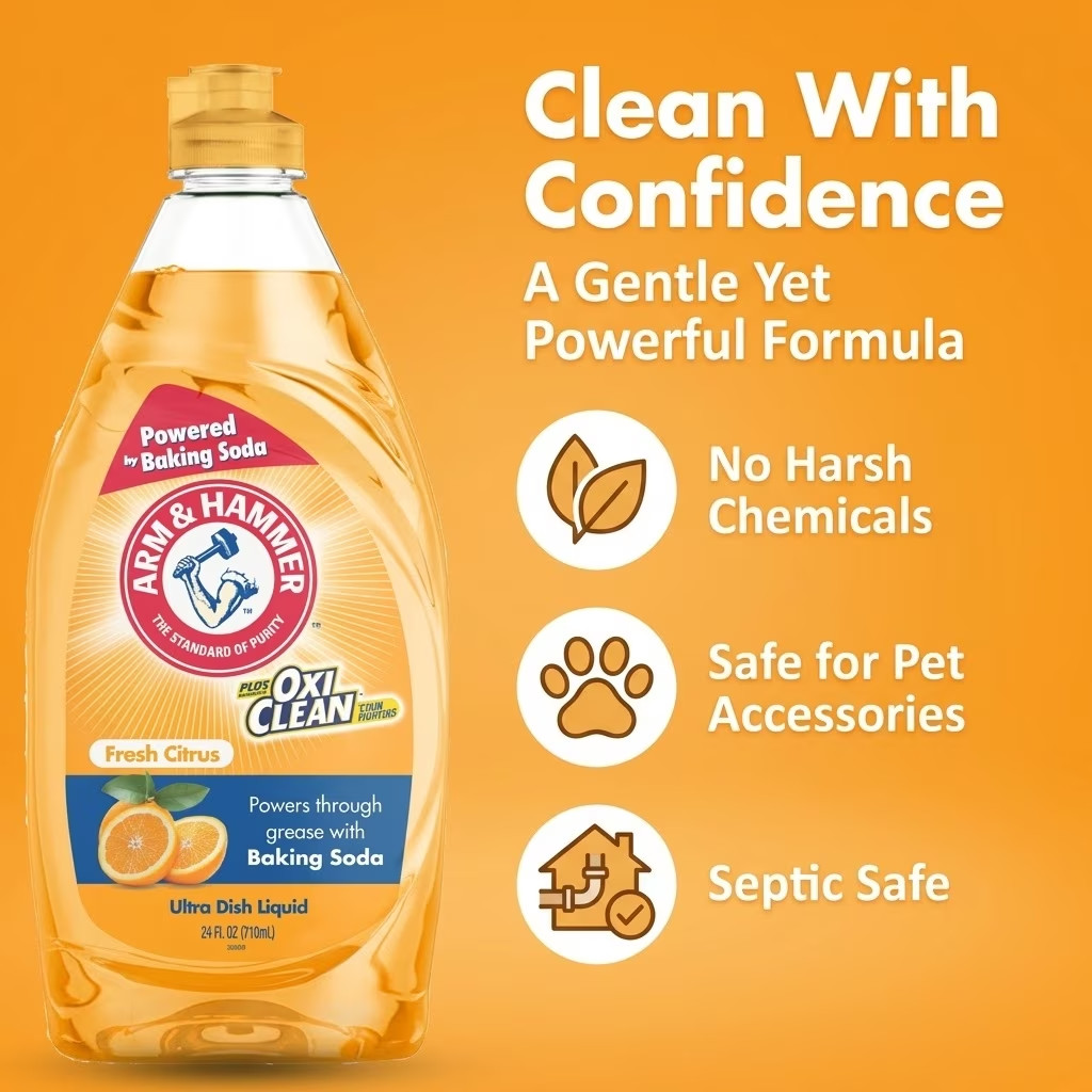 Arm & Hammer + Oxi Clean Ultra Dish Liquid Soap, Fresh Citrus, 115 oz