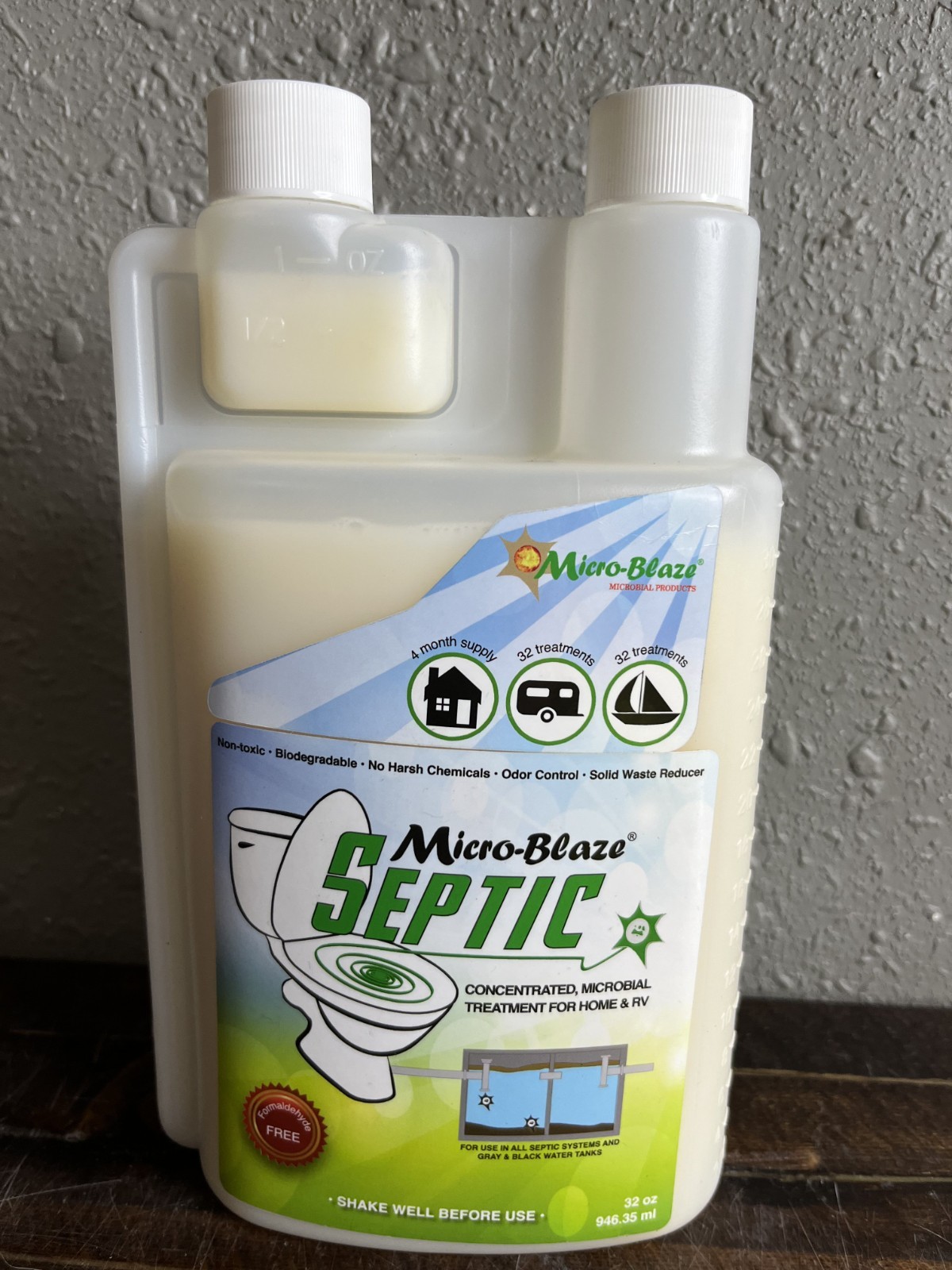 Micro-Blaze Septic 32 oz Concentrated Microbial Treatment RV & Home System Clean