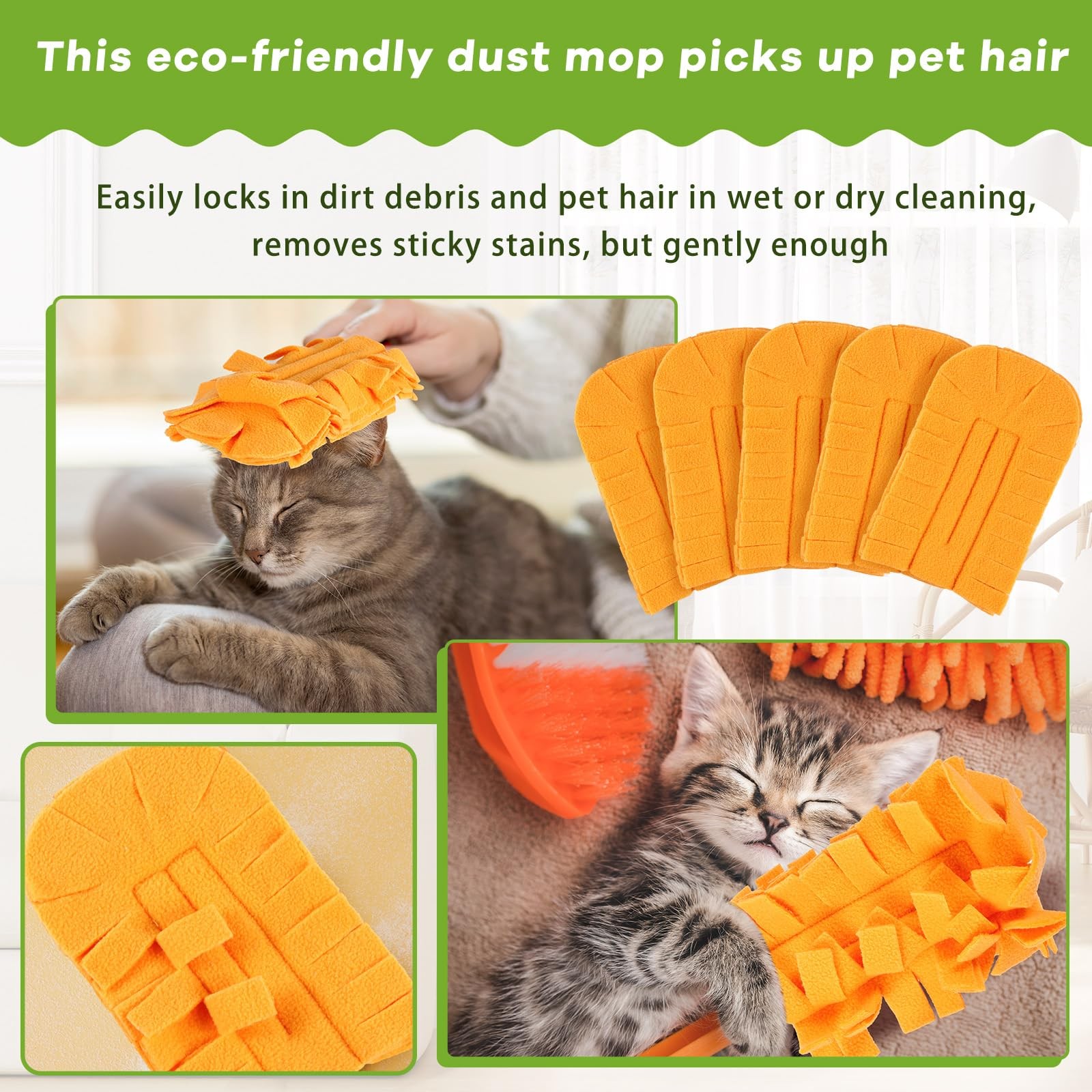 12 Pcs Duster Refill Reusable Fleece Duster Refills Feather Flat Dusters Mult…