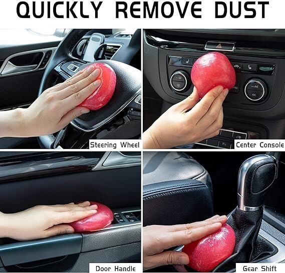 Putty Cleaning Gel Auto Detail Tools Car Interior Cleaner Slime Reusable Rose.
