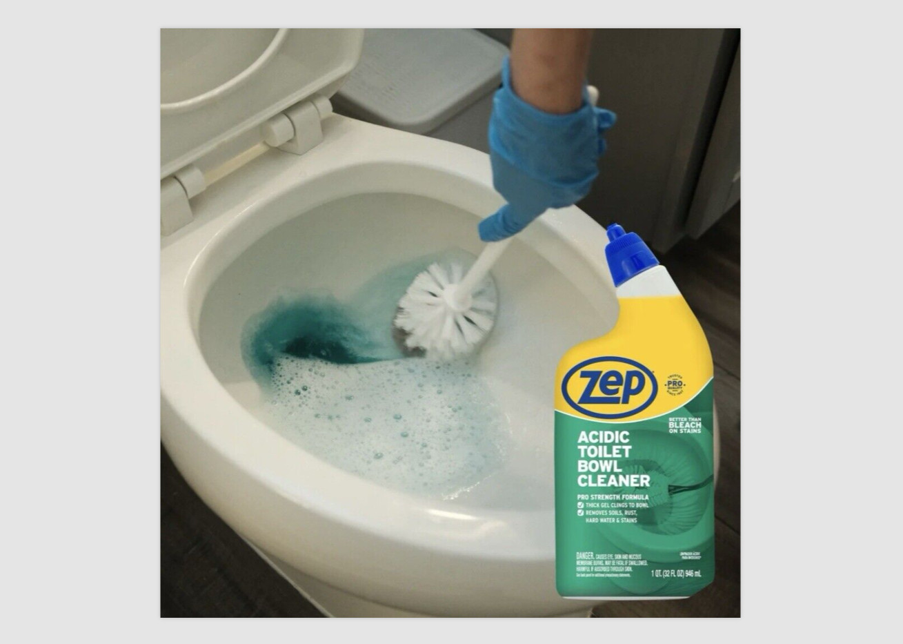 Zep Acidic Toilet Bowl Cleaner – Wintergreen Scent – 1qt (32fl oz)