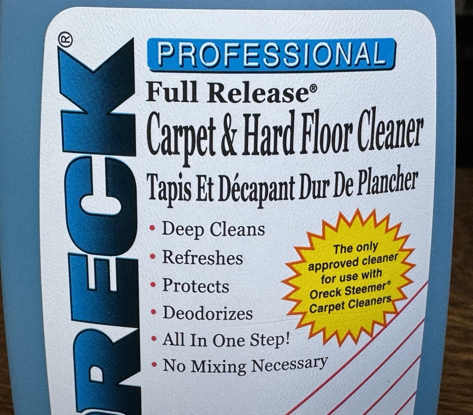 (2) Oreck Steemer Professional Full Release Carpet & Hard Floor Cleaner 15 fl oz
