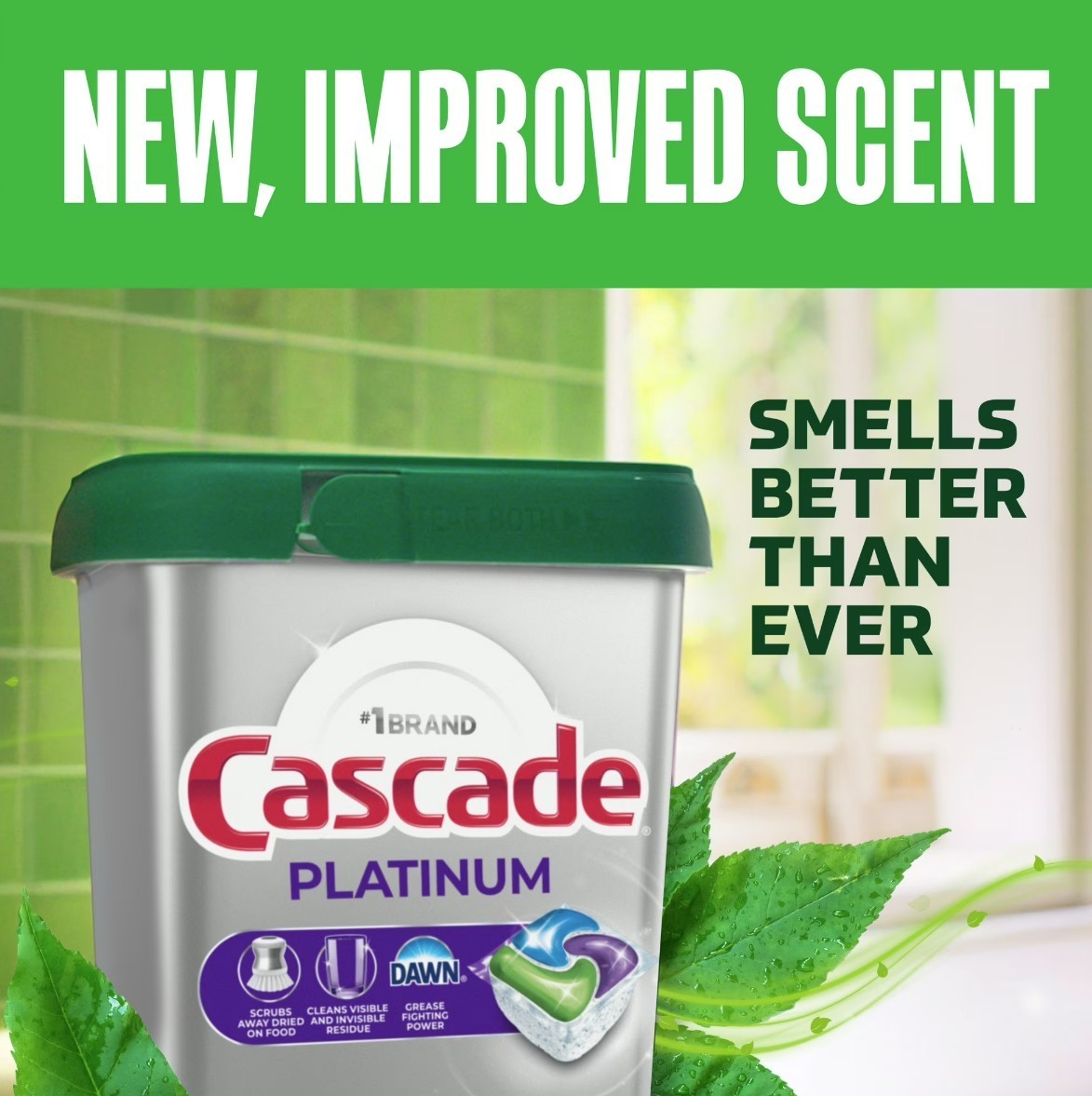 [HOT SALE] 2 Pack Cascade Platinum Dishwasher Detergent Pods Fresh 71 Count Tabs