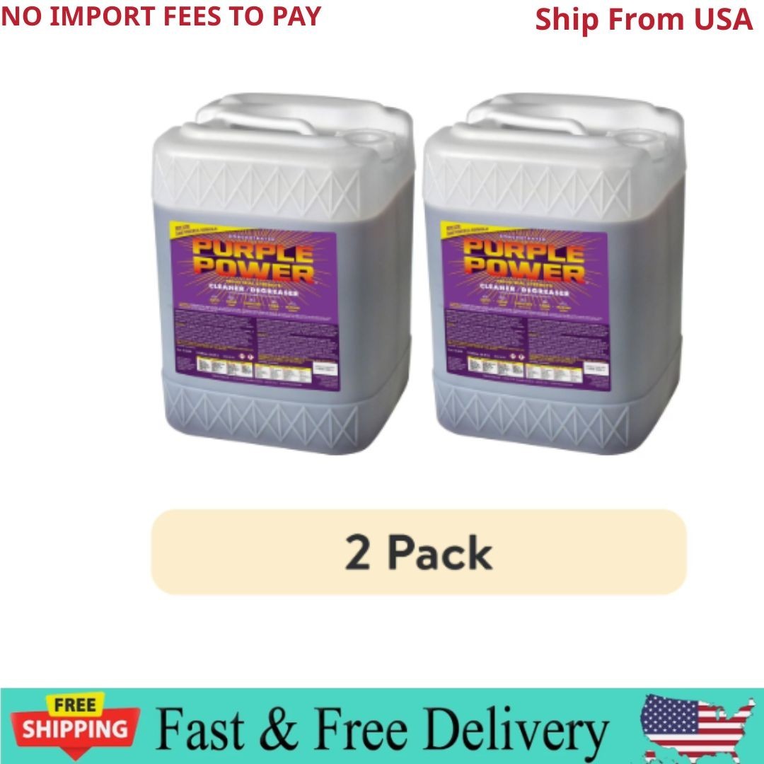 (2 pack) Purple Power Industrial Strength Cleaner and Degreaser, 5 Gallon New