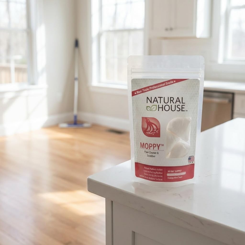 Natural House Moppy – Plant-Based Enzyme Floor Cleaner Pods – Hardwood, Tile,…