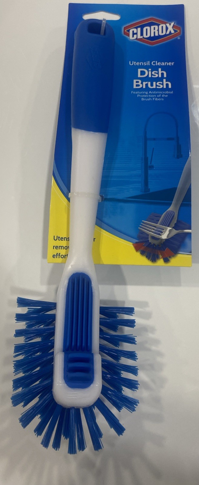 Clorox Utensil Dish Brush Curved Kitchen Brush – Dishwashing Cleaner Scrubber…