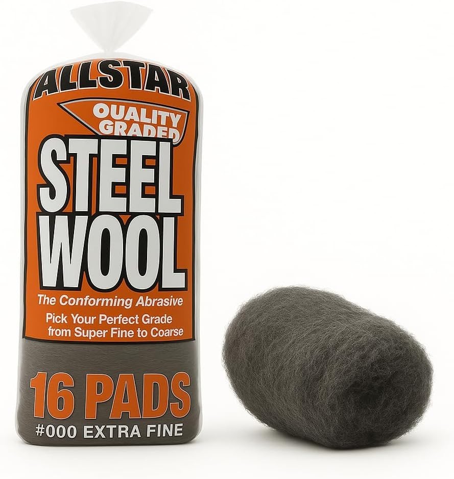 000 Extra Fine Steel Wool – Perfect for Surface Prep & Furniture Care