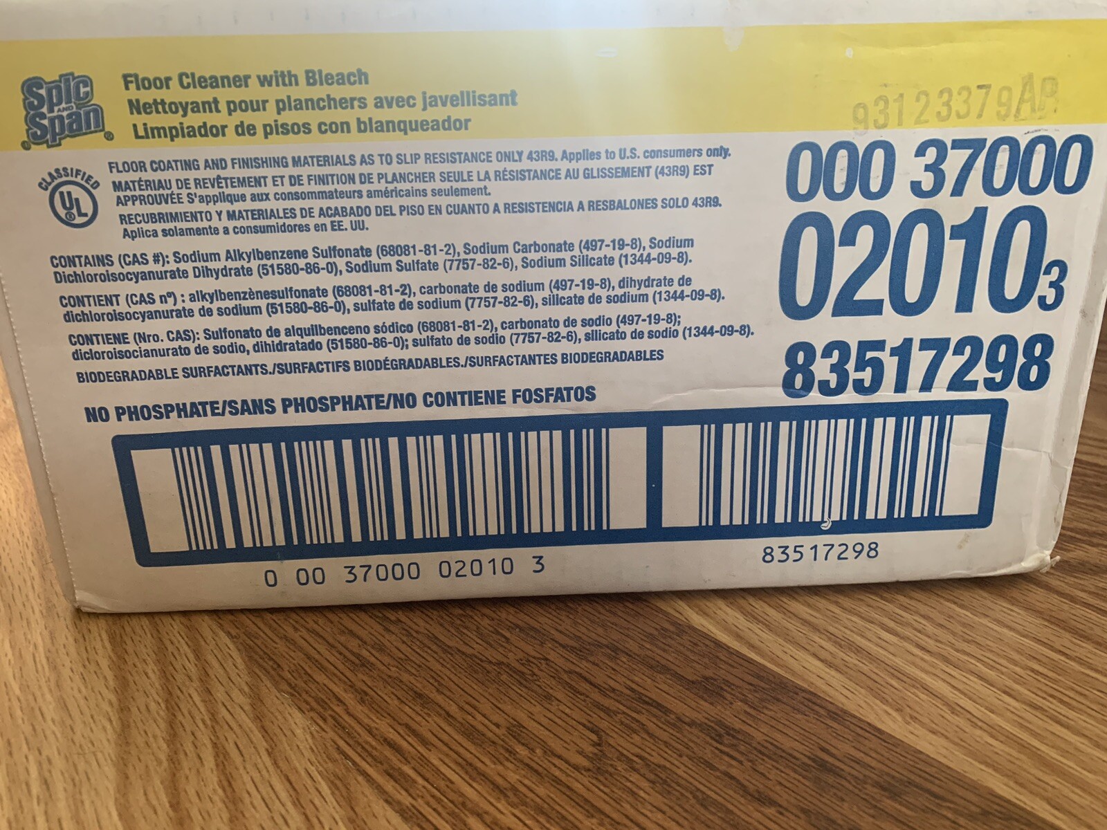 Spic And Span 02010 Powder Bleach Floor Cleaner, 2.2 Oz. , 45 pack