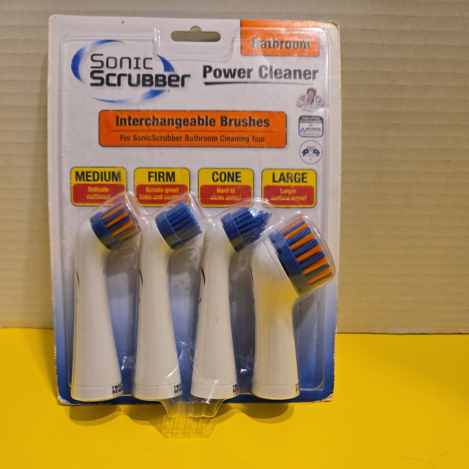 Sonic Scrubber Power Cleaner Interchangeable Brush Heads NEW