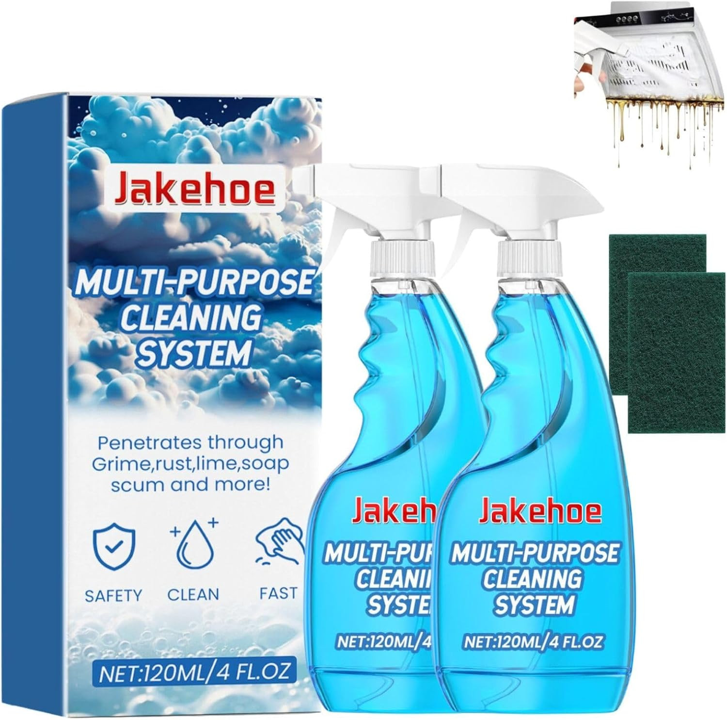 2PCS Spray Splash Cleaner, Splash Foam Spray All Purpose Cleaner, Suitable For C