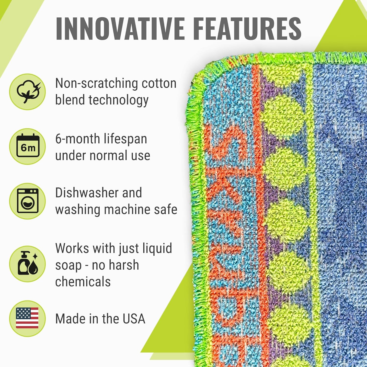 Wet-It Skrubba Non-Scratch Scouring Pad – European Scrubby Sponge for Kitchen Cl