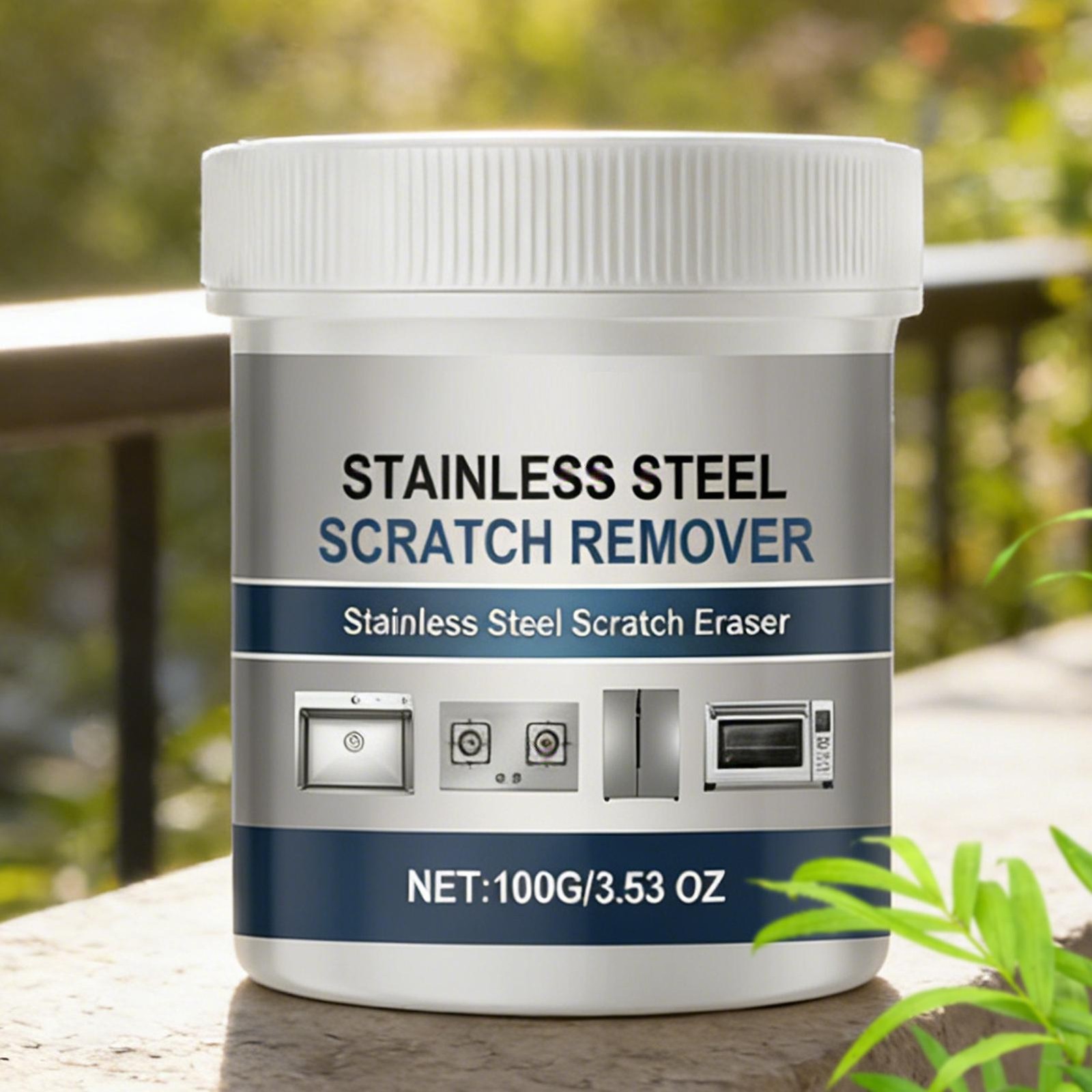 Stainless Steel Scratch Removal Kit 100g Metal Cleaner Polish Paste Rust Remover