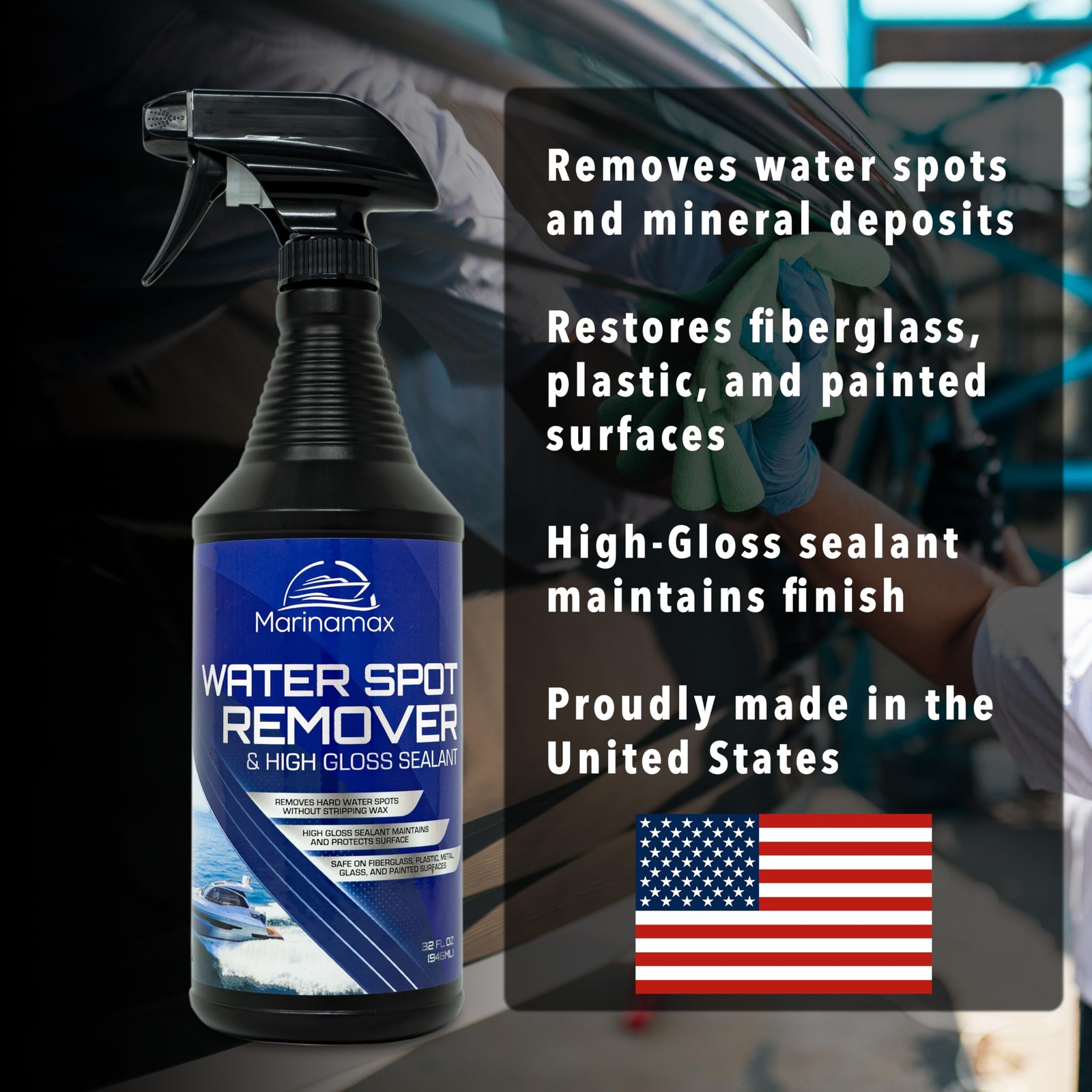 Water Spot Remover and High Gloss Sealant | Marine and Auto | For Boats, Cars…