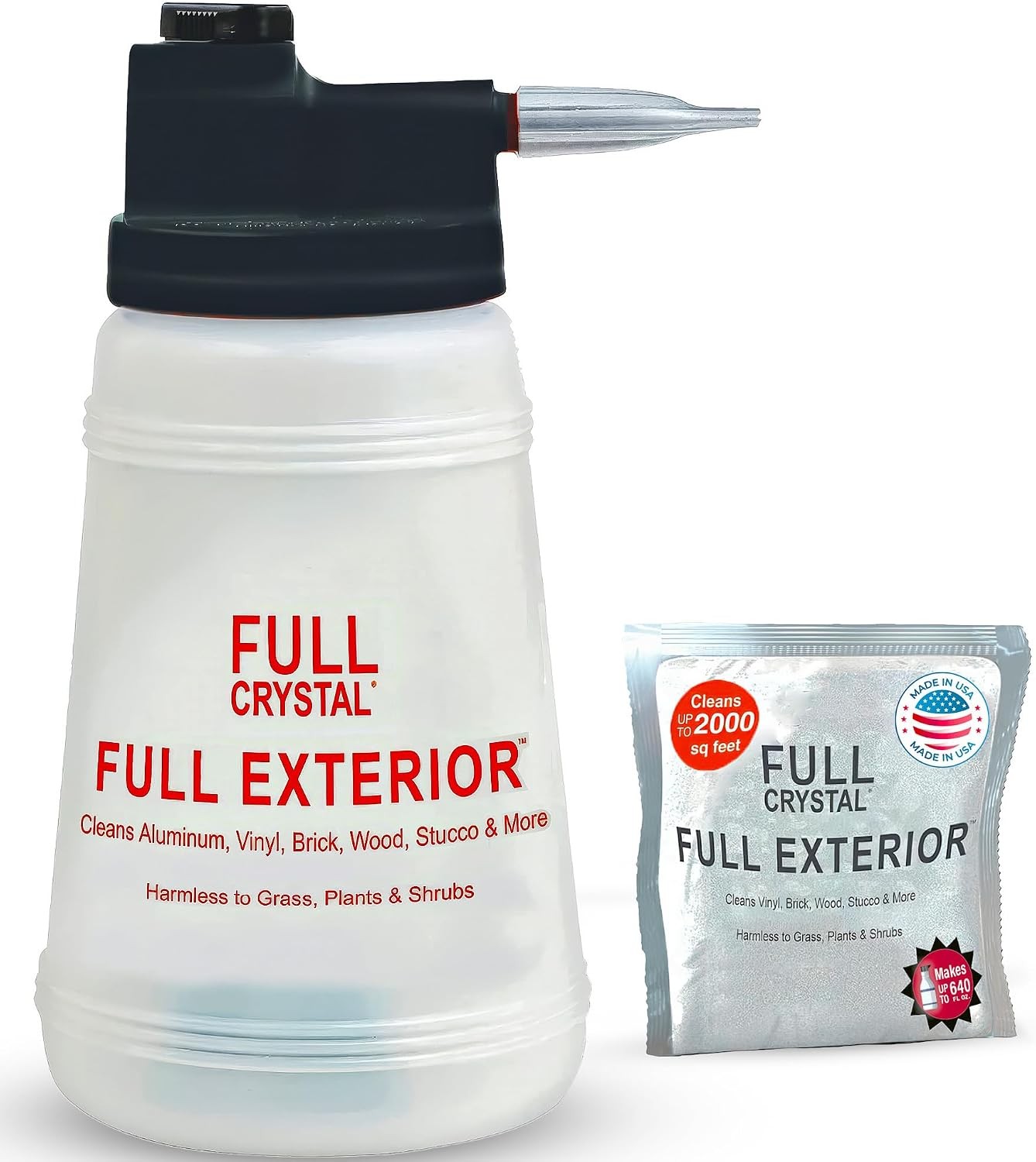 Full Exterior Kit – Bottle Lid with Hose Attachment and One 4 oz Crystal Powder