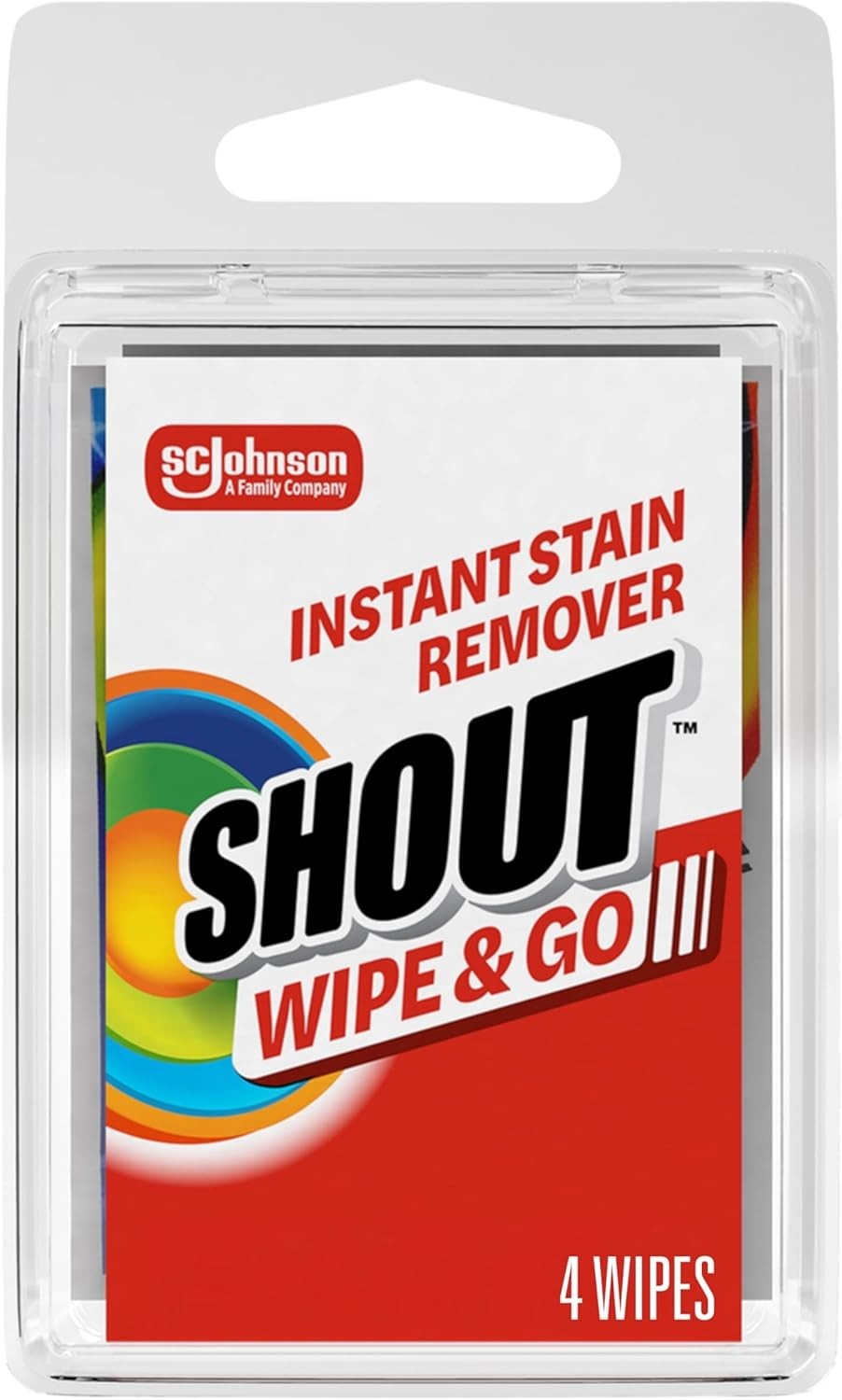 Portable Unscented Stain Remover Wipes – No Wash, Color-Safe Formula – 4 Count