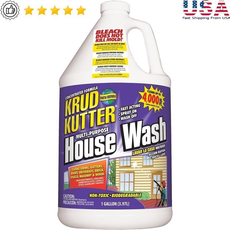 Multi-Purpose House Wash Cleaner Siding Roof Gutters Concrete Mold Mildew Algae