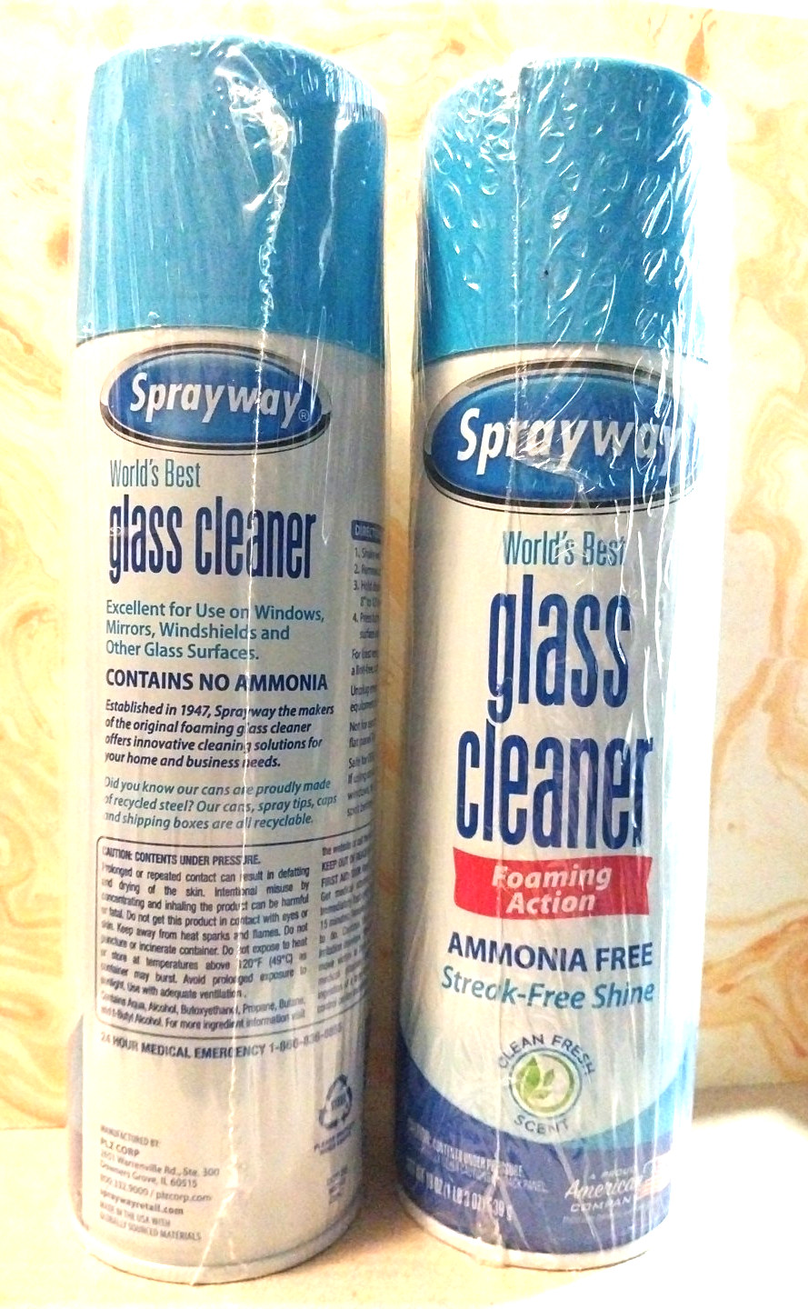 2X – Sprayway Glass Cleaner Aerosol Spray 19 oz (each can)