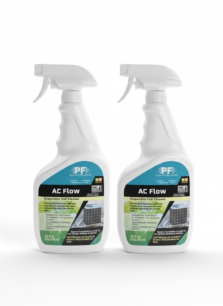 2 Pack PF Purafilter 2000 AC Flow Evaporator Coil Cleaner 32 fl oz Spray