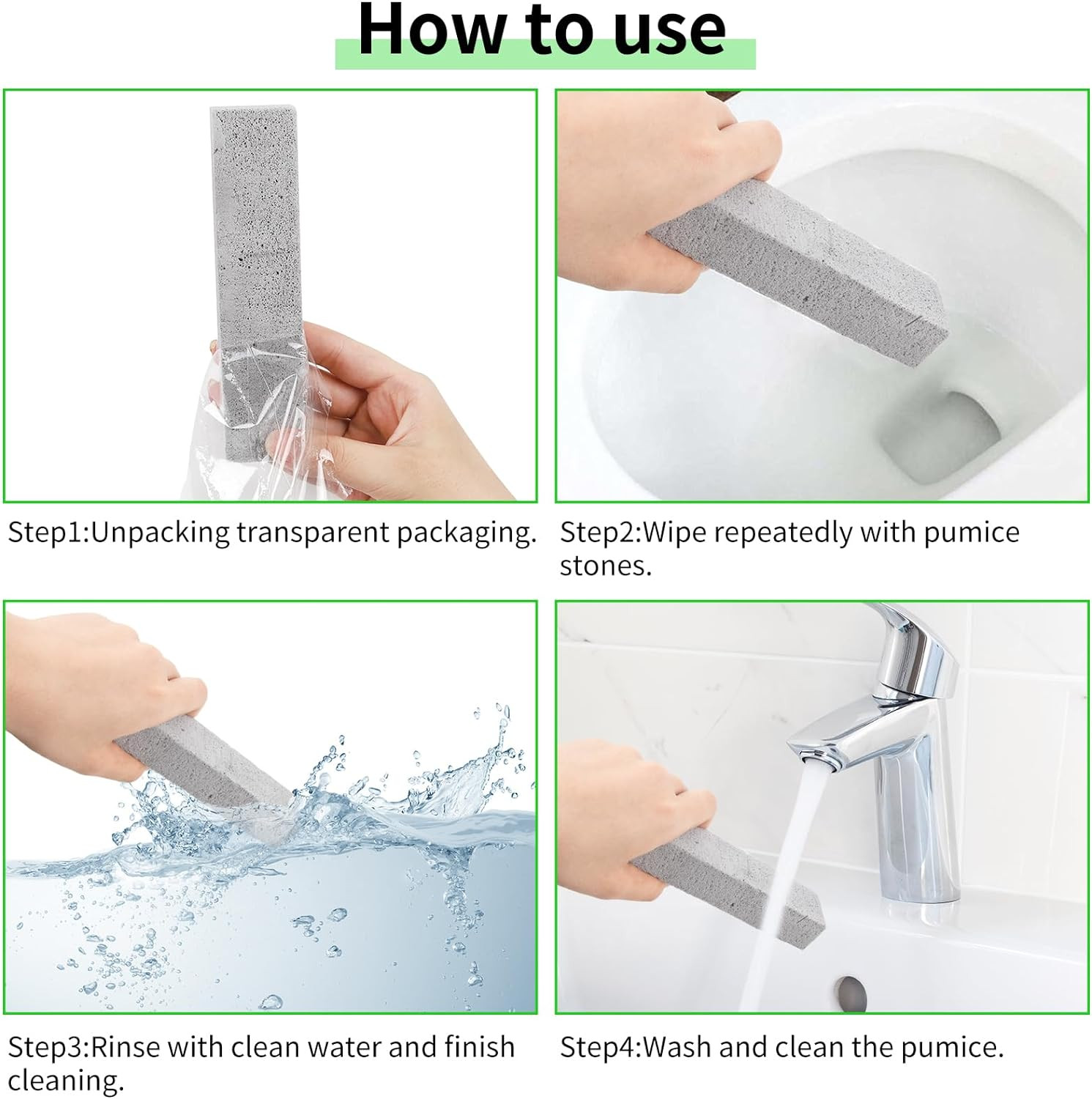 25 Pieces Pumice Stone Toilet Bowl Cleaner, Pumice Scouring Stick Remove Hard Wa