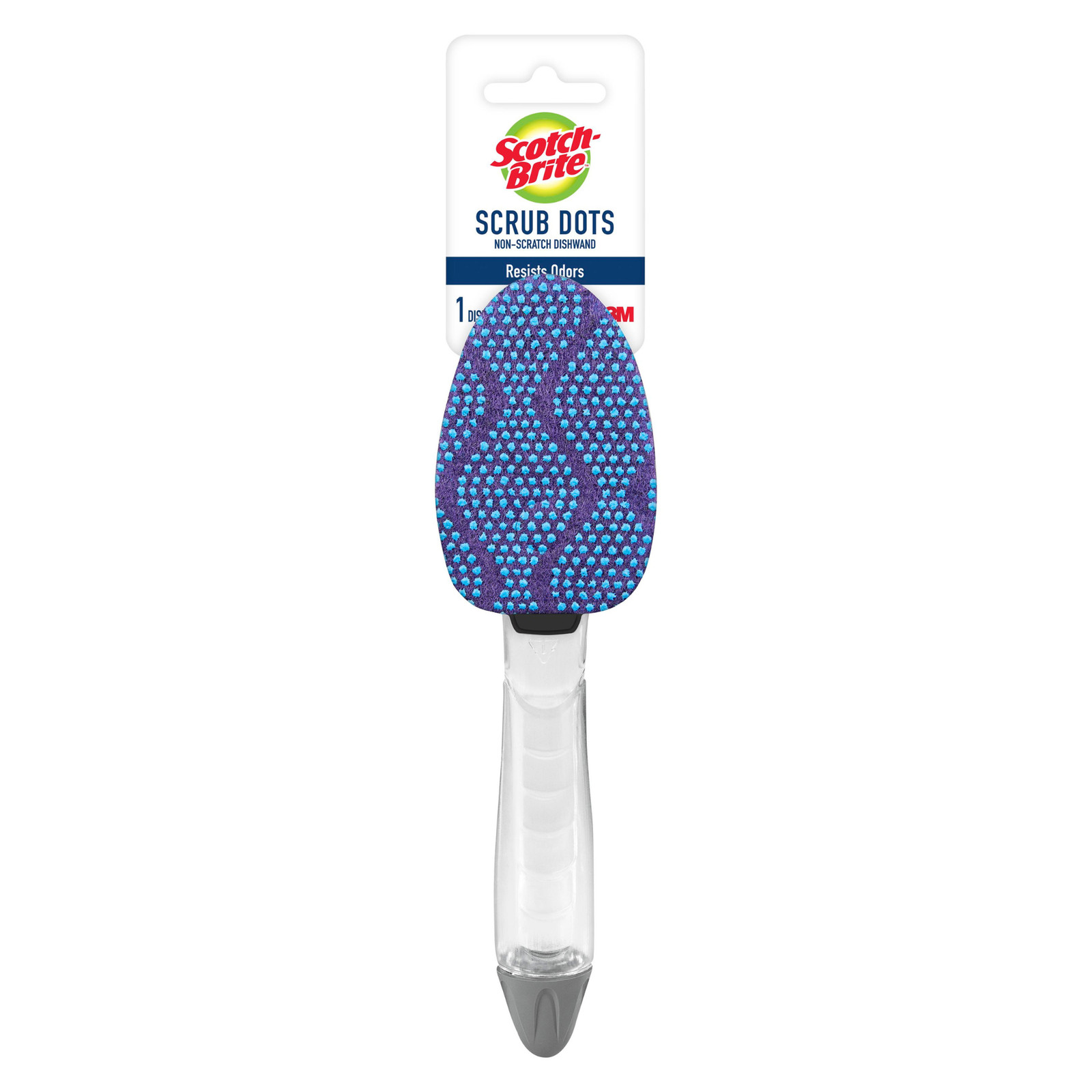 Scotch-Brite Scrub Dots Non-Scratch Dishwand: 1 dishwand (Blue)
