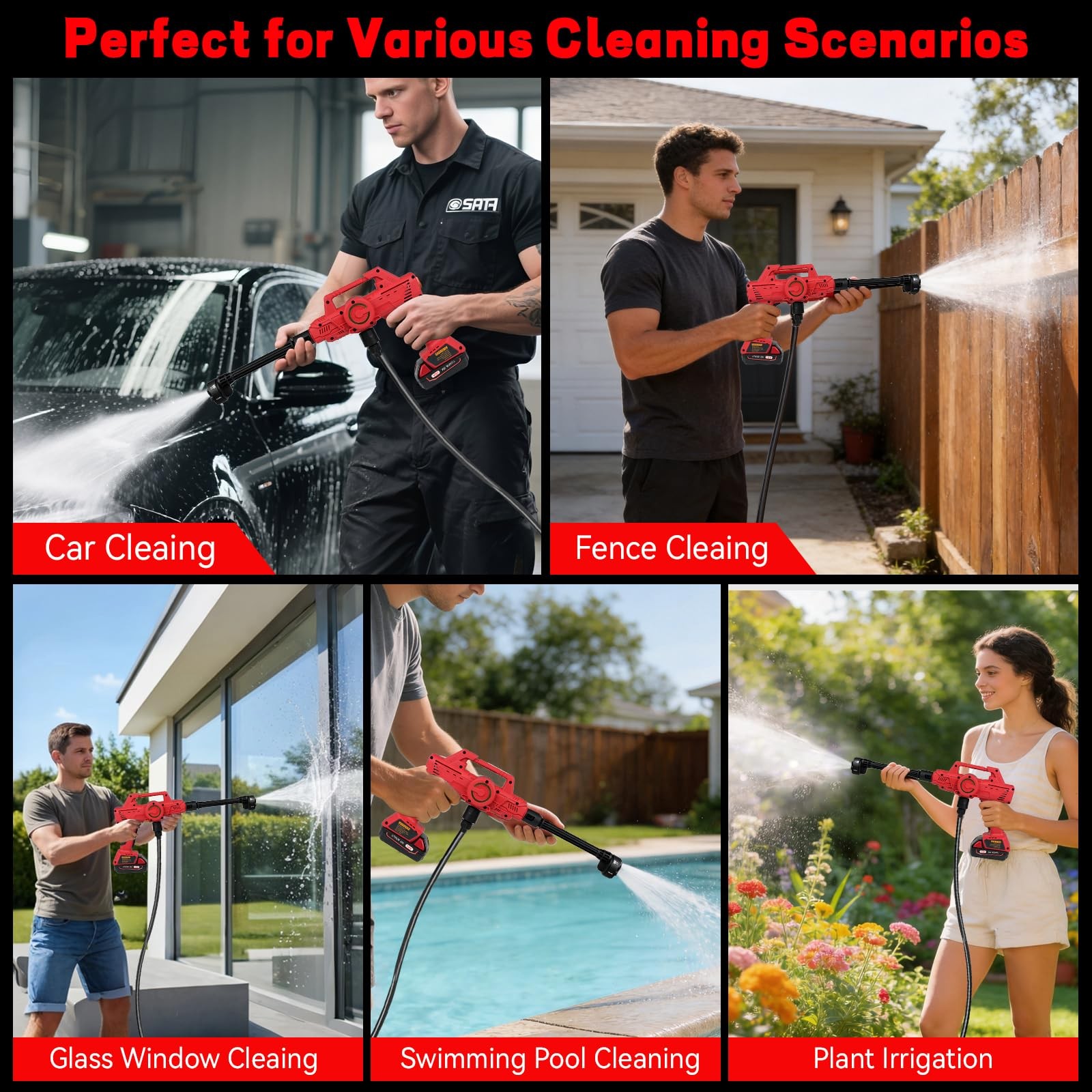 Cordless Car Cleaner Tool Compatible with Milwaukee M18 Battery, Portable Pow…
