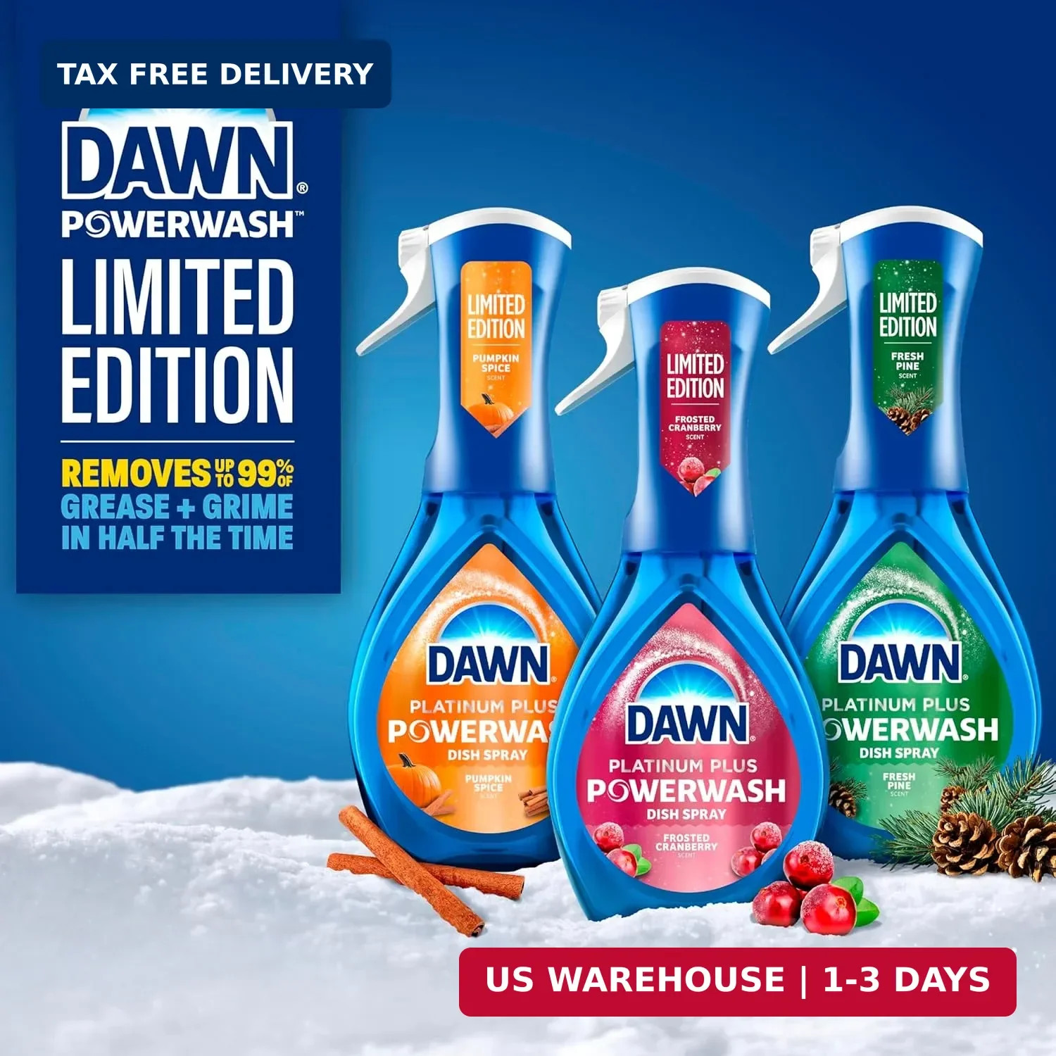 Dawn Powerwash Spray, Dish Soap, Dishwashing Liquid, Pumpkin Spice + Frosted Cra