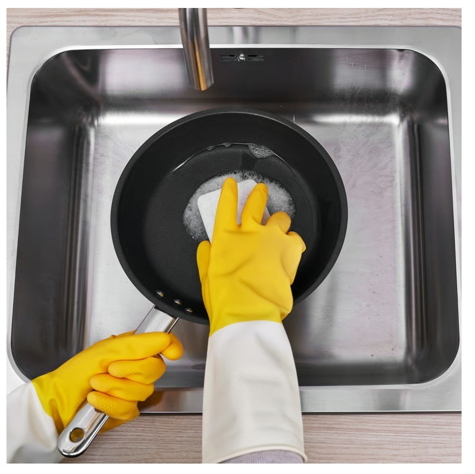 New IKEA RINNIG Yellow Cleaning Gloves Size M