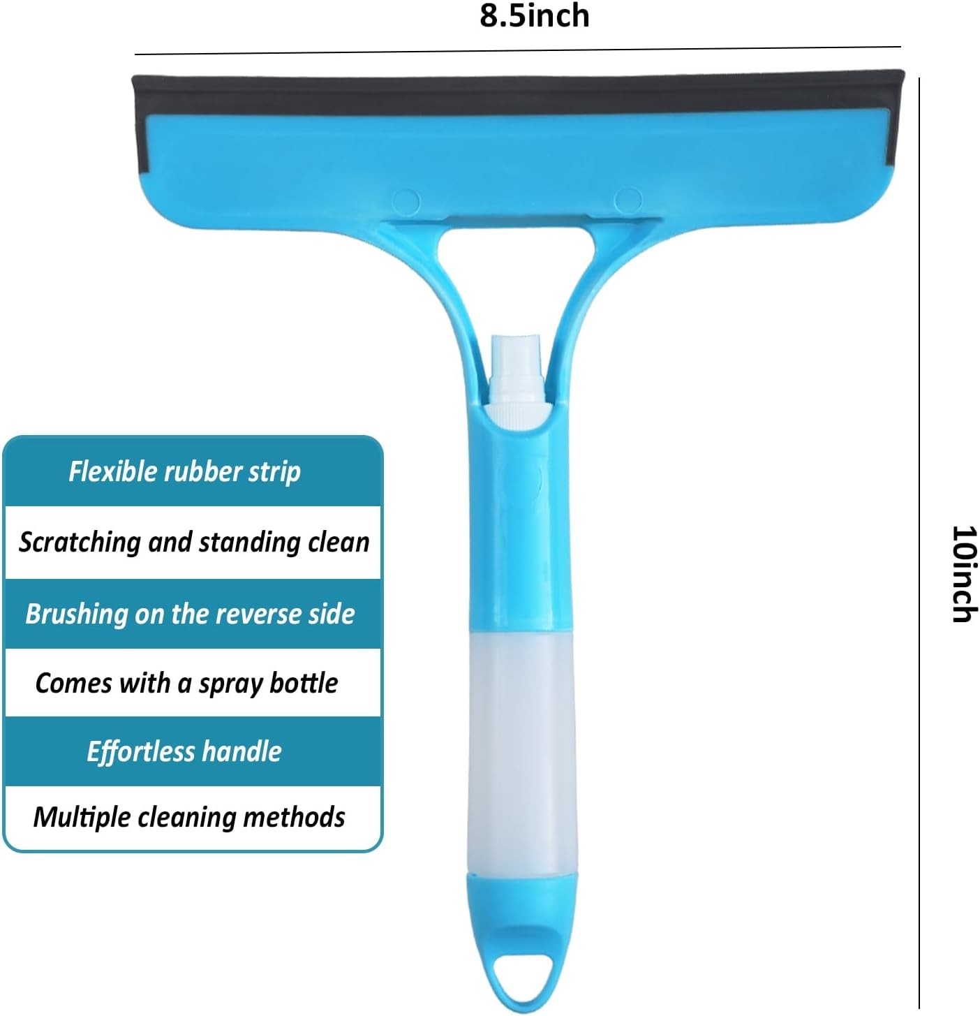 2 Pack All-Purpose Shower Squeegee for Shower Glass Door, Shower Glass Cleaner