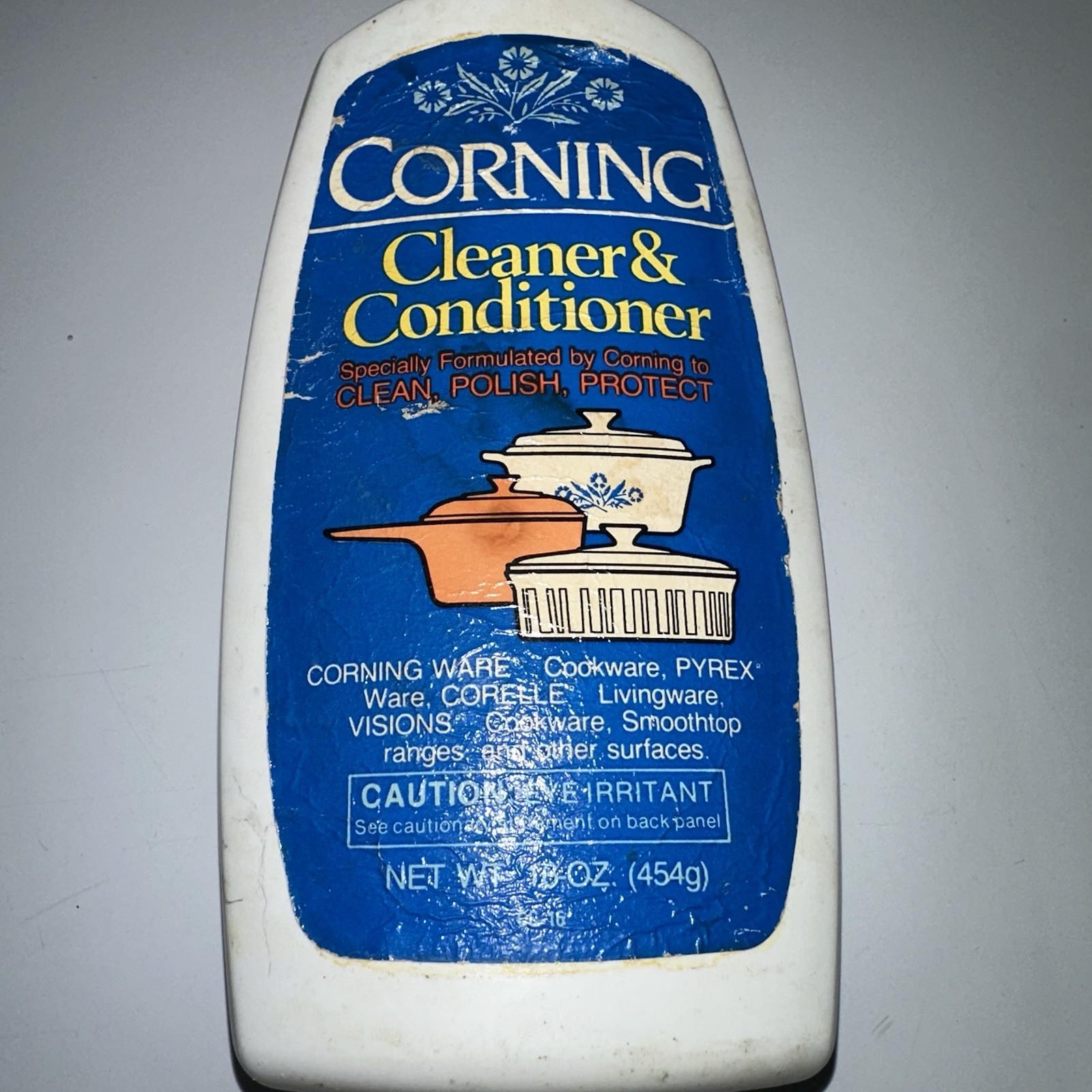Vintage Corning Cleaner & Conditioner Polish 16 oz. Bottle, +50% Full