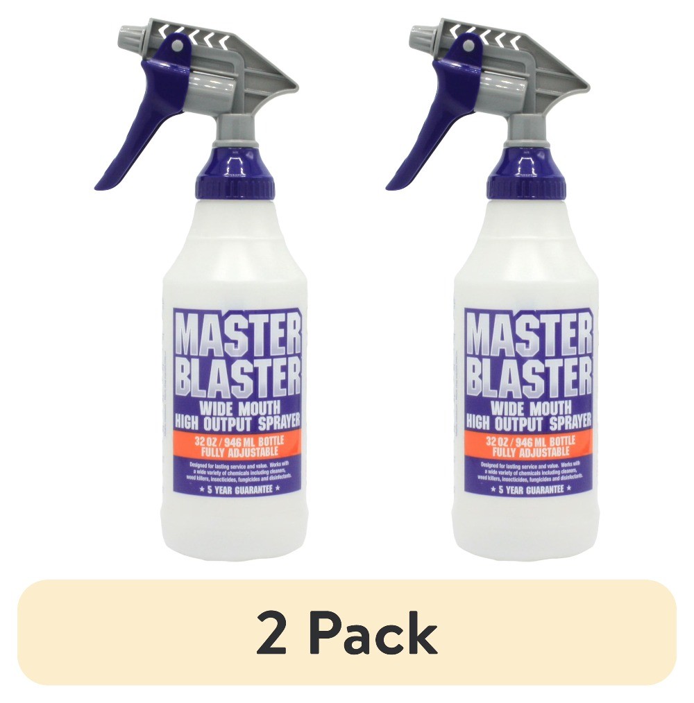 (2 pack) Wide Mouth Master Blaster Plastic Spray Bottle, 32 oz, Single Count