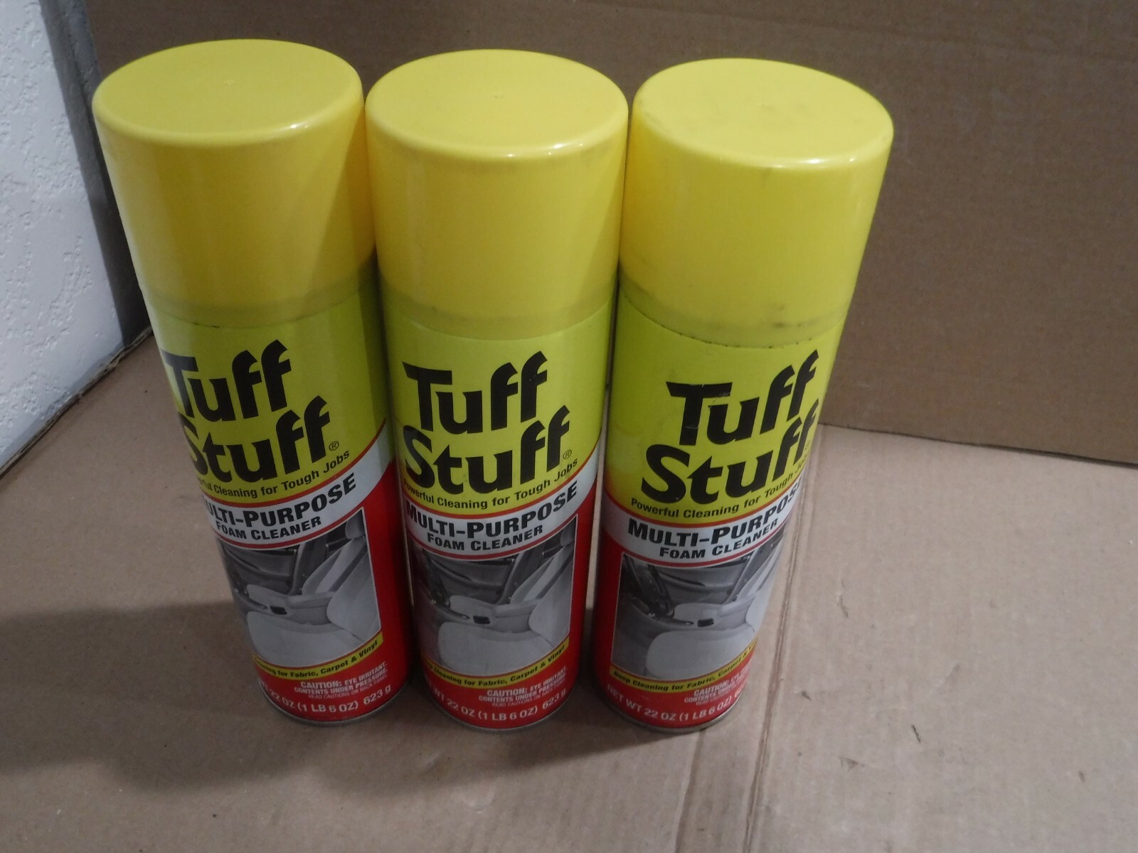 (LOT OF 3)Tuff Stuff Cleaner, Foam, Multipurpose DEEP CLEANING – 22 oz Each. NEW