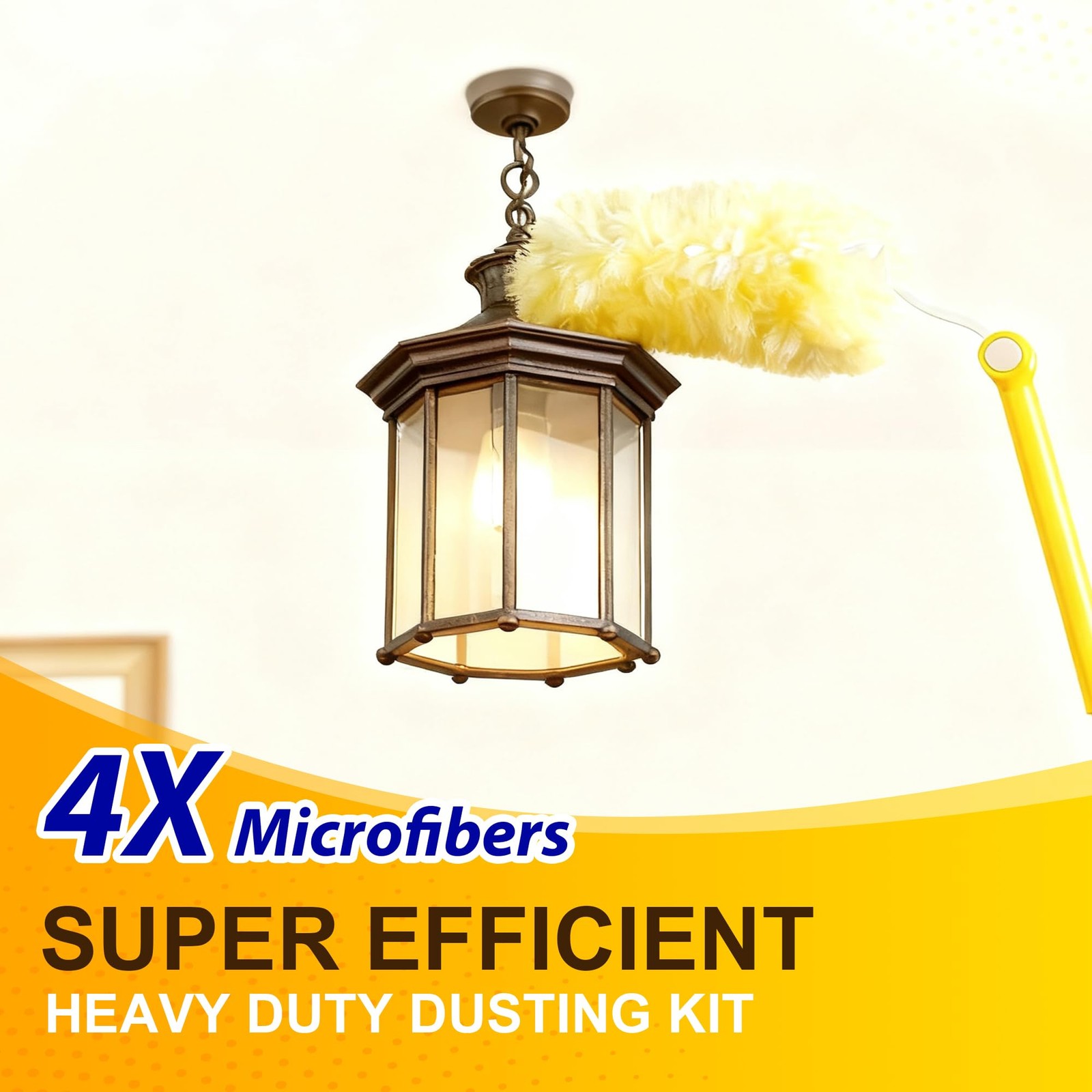 Duster Refills for Swiffer 100 Count with 1 Handle Heavy Duty 4XMicrofiber 360°