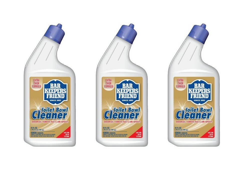 3 PACK Bar Keepers Friend Toilet Bowl Cleaner 24 fl oz Each Extra Thick Formula