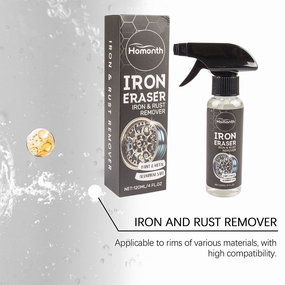 Iron Eraser Rust Remover Spray, Car Wheel Paint Brake Dust Fast Cleaner 120ml OD