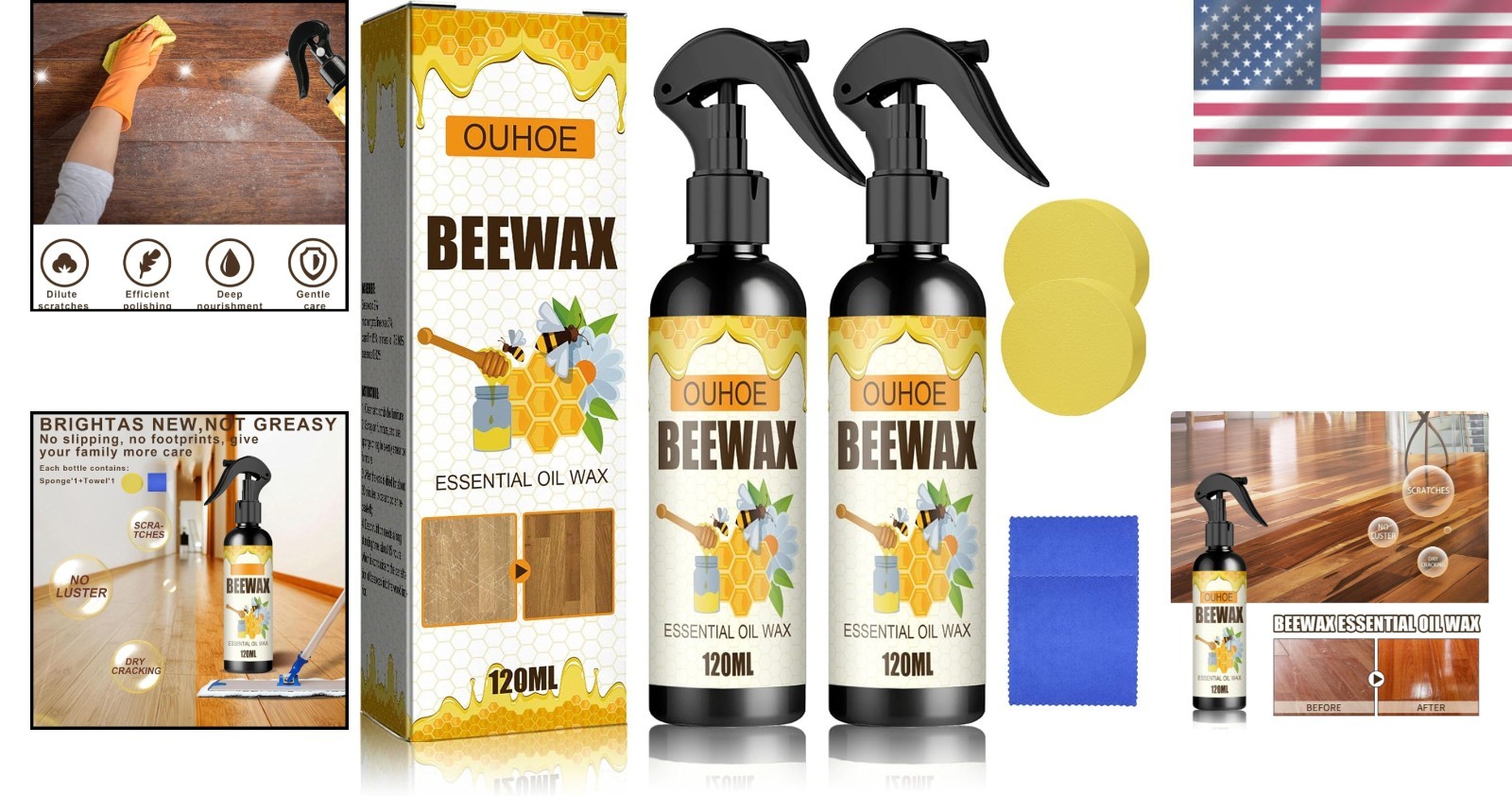 Beeswax Spray – Cleans, Polishes, and Protects All Treated Wood Types
