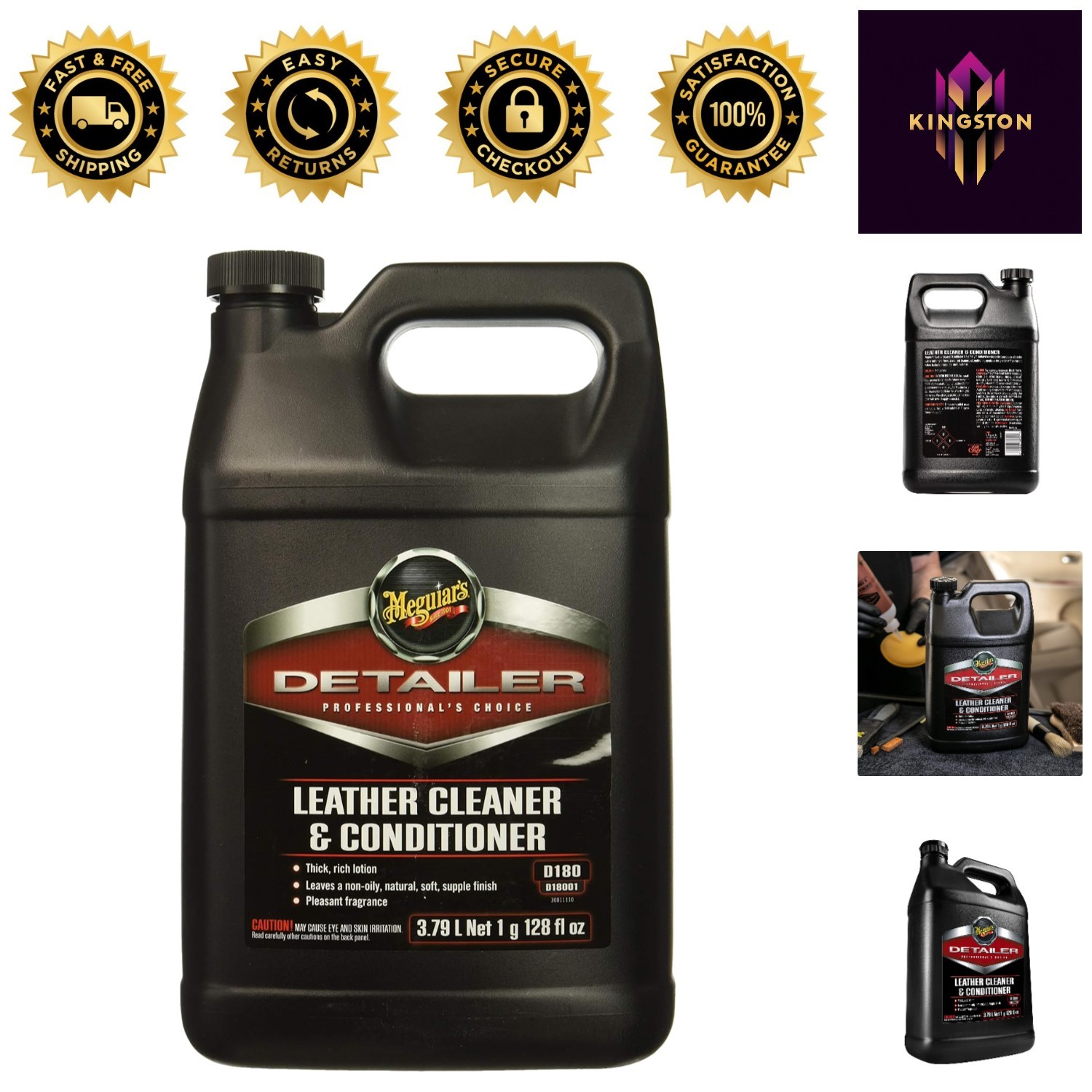 1 Gallon Meguiar’s Leather Cleaner & Conditioner – Restore Your Car’s Interior