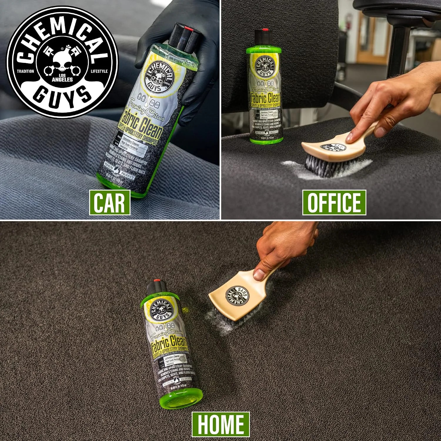 Chemical Guys, Foaming Citrus Fabric & Carpet Cleaner, Seats & Mats, 16 oz | Hig