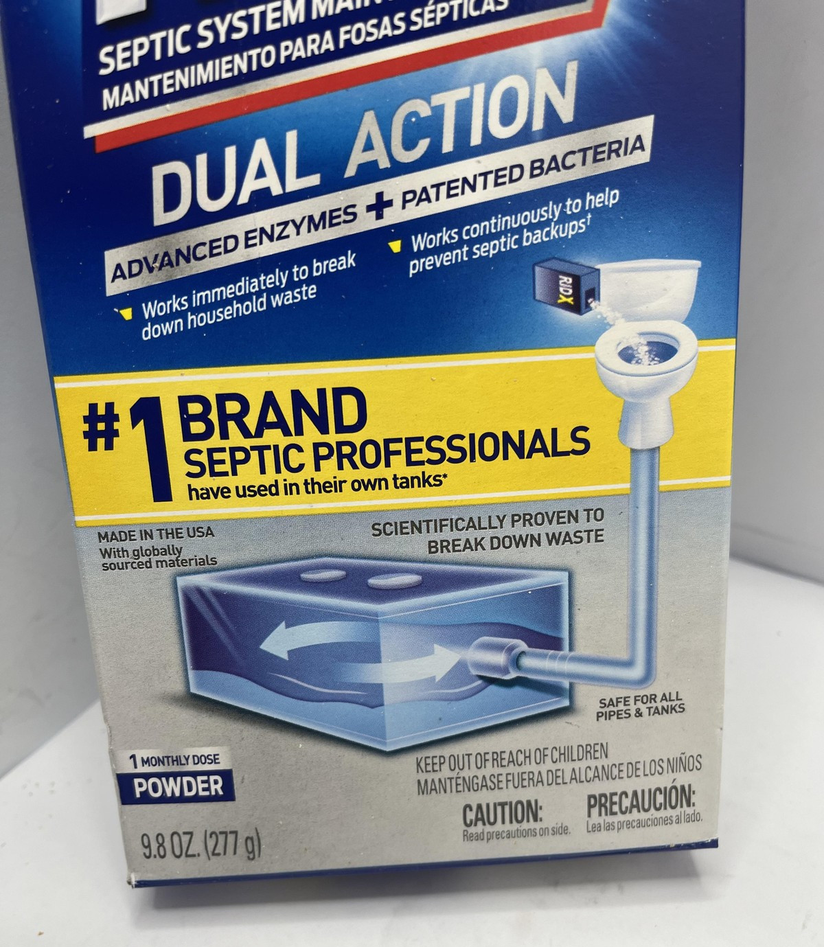 RID-X 12pk Septic Tank Treatment Supply Of Powder 9.8oz 100% Biobased