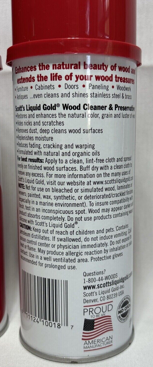 Scott’s Liquid Gold Wood Care Nourishes to Protect Almond Scent, 14 oz