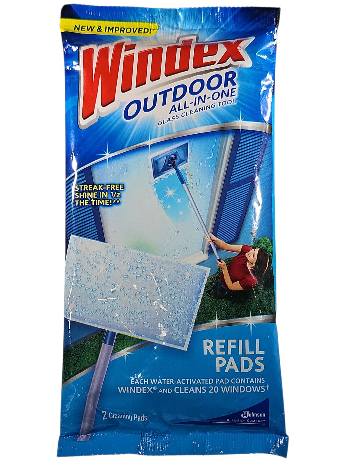 Windex Outdoor Refill Cleaning Pad Windows 1 Pk 2 Pads Discontinued NOS New