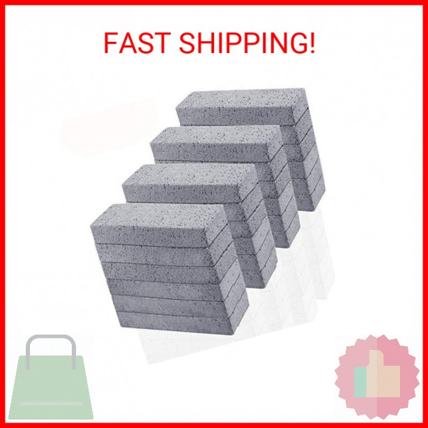 24 Pack Pumice Stone for Cleaning, Pumice Scouring Pad, Toilet Bowl Ring Remover