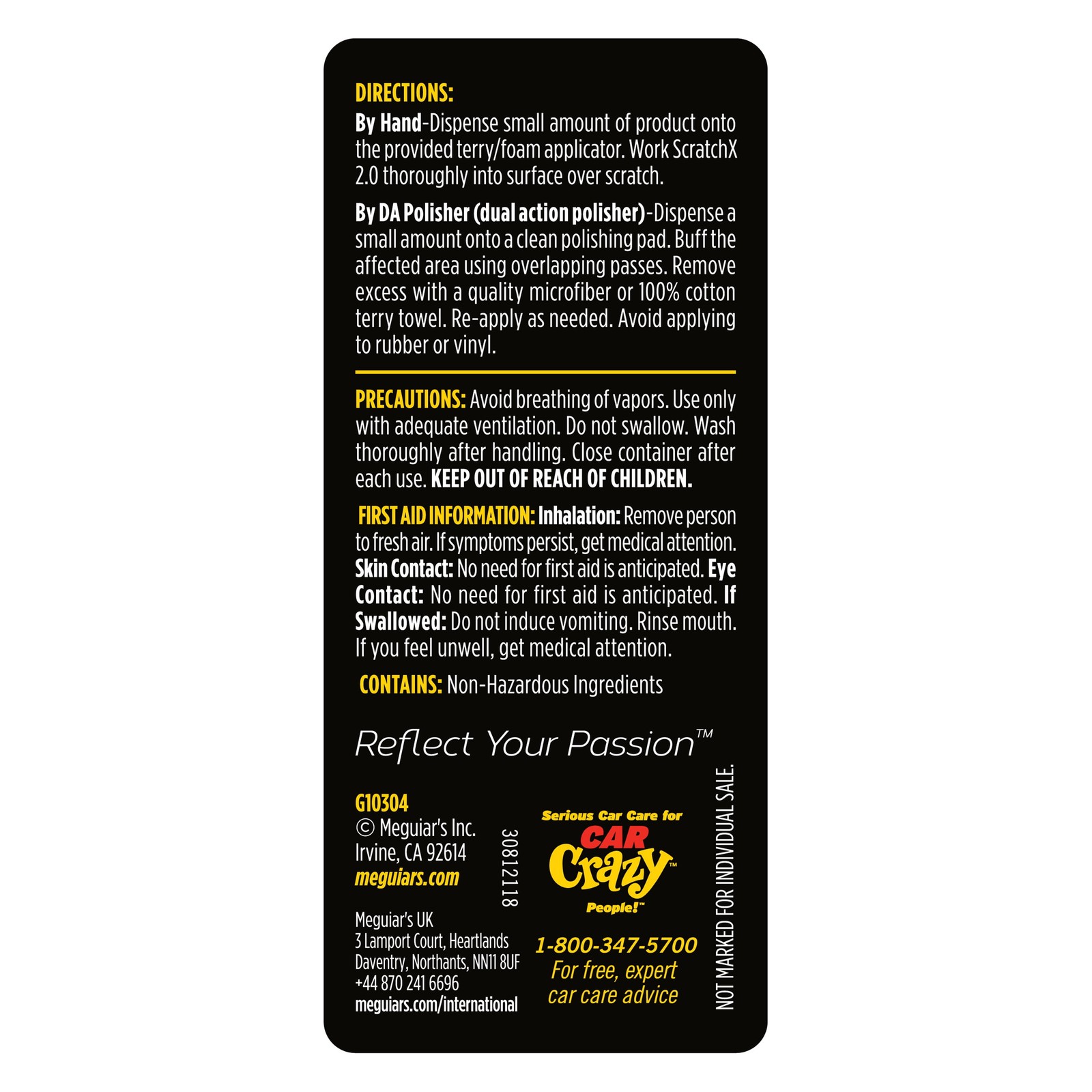 Meguiar’s Quik Scratch Eraser Kit, Car Care Kit with ScratchX, Drill-Mounted Pad