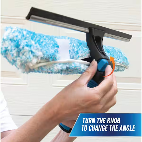 18 inches 2 in 1 Window Cleaner Squeegee Scrubber Glass Cleaning Tool