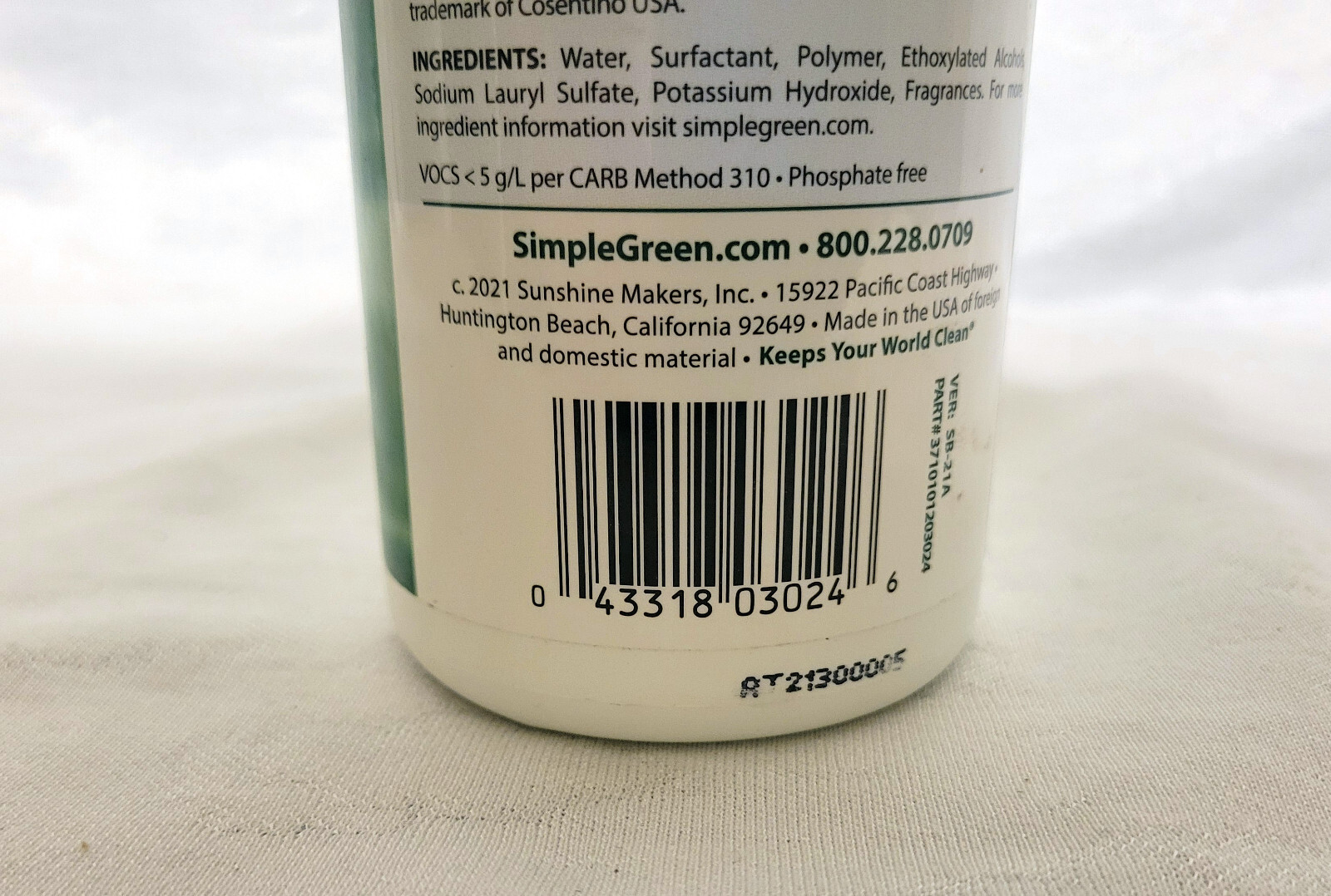 SIMPLE GREEN DAILY CLEANER for Granite and Stone 24 oz # 3710101203024