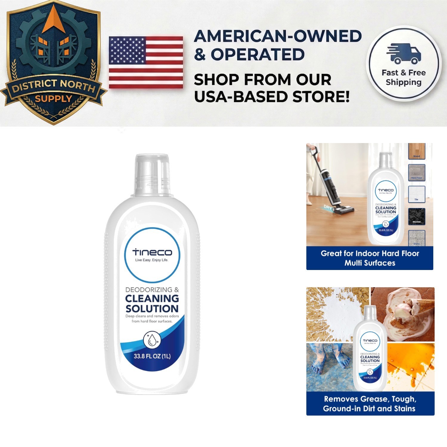 Family & Pet Safe Tineco Floor Cleaner 1L – Versatile for All Floor Types