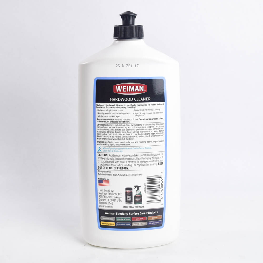 Weiman Professional Hardwood Floor Cleaner 32 oz Streak Free No Residue
